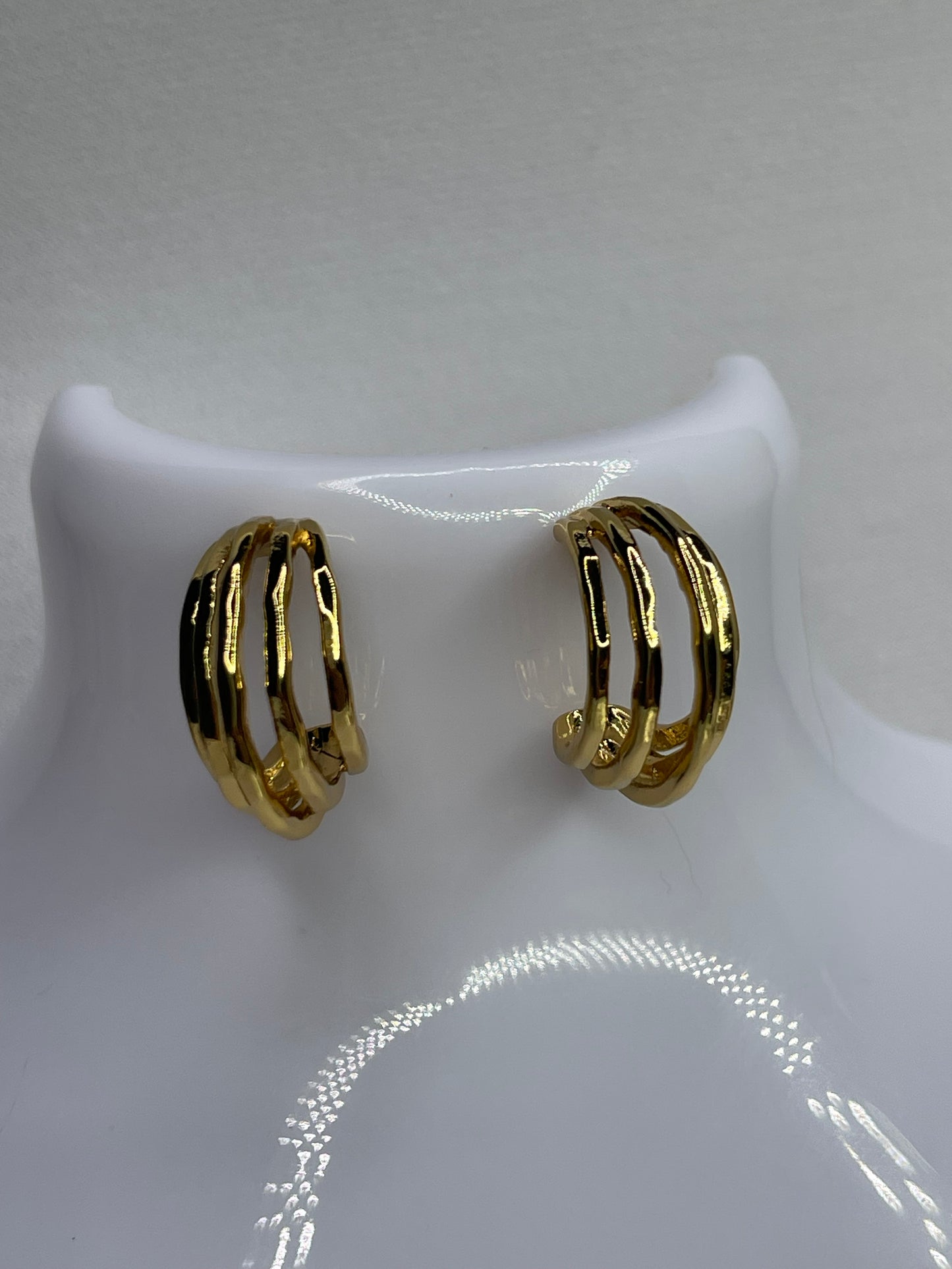 Gold earrings Stainless steel earrings