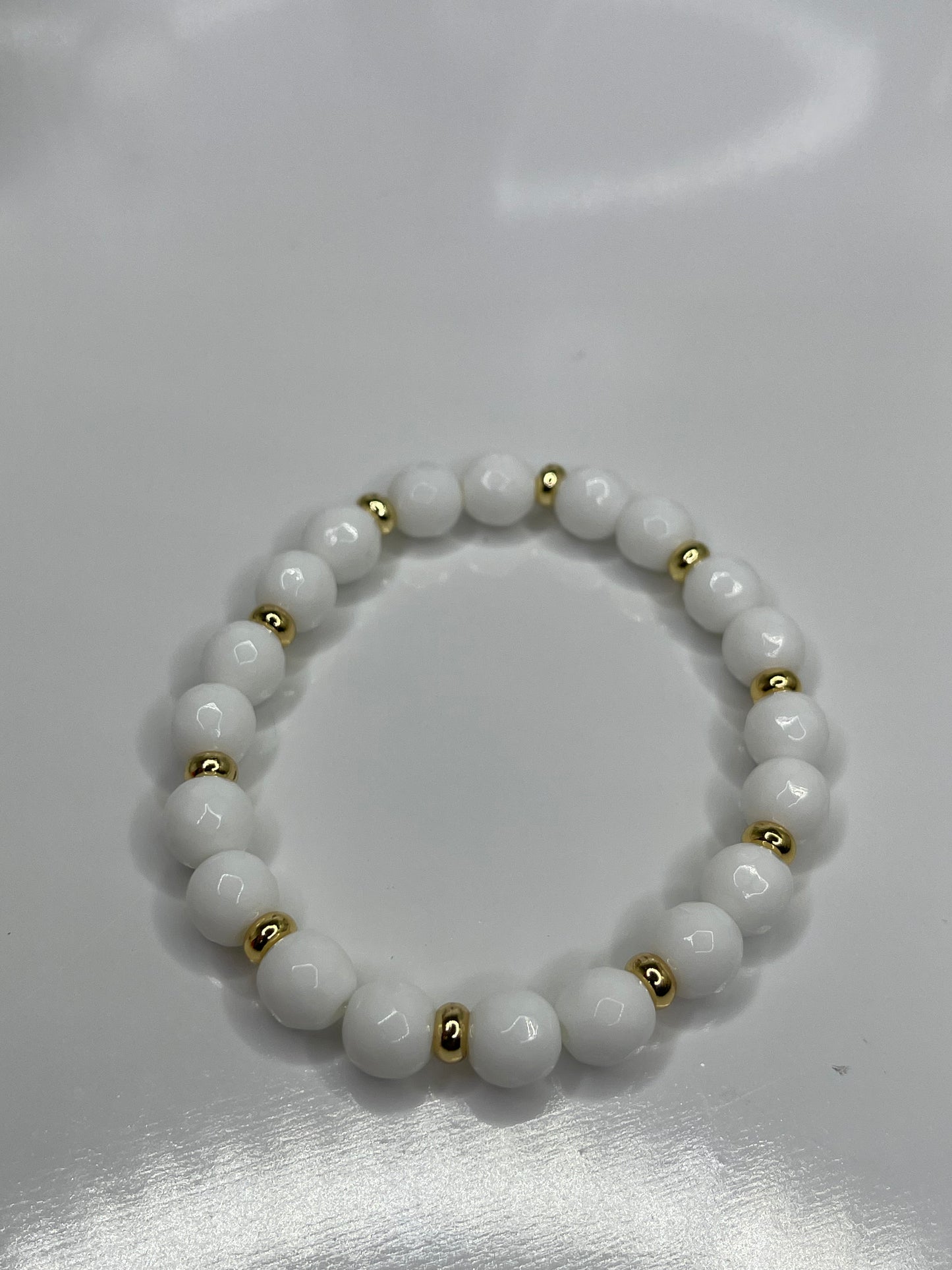 Faceted White mountain Jade