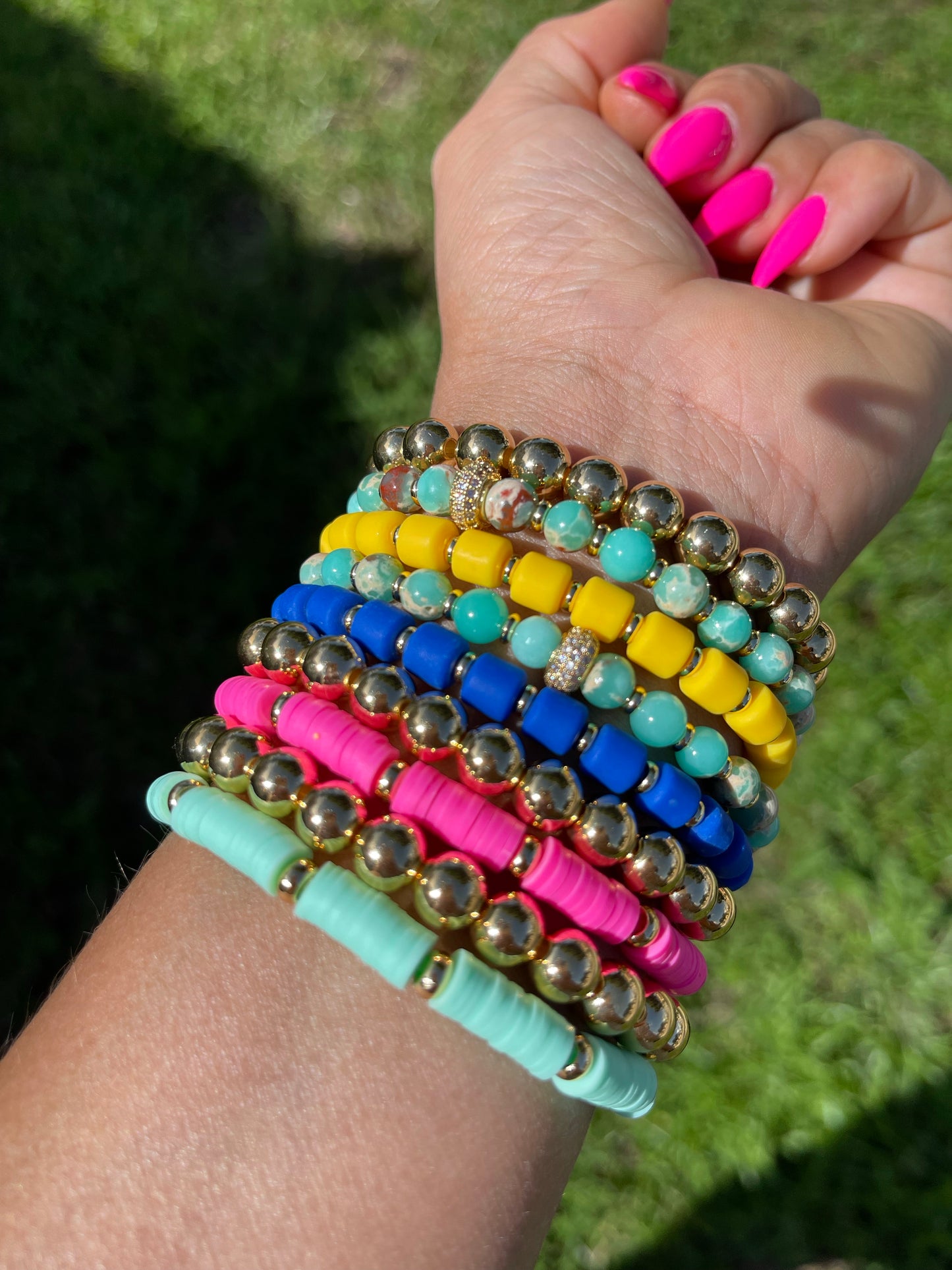 Bow Rain Beaded Bracelets Arm Candy bracelets