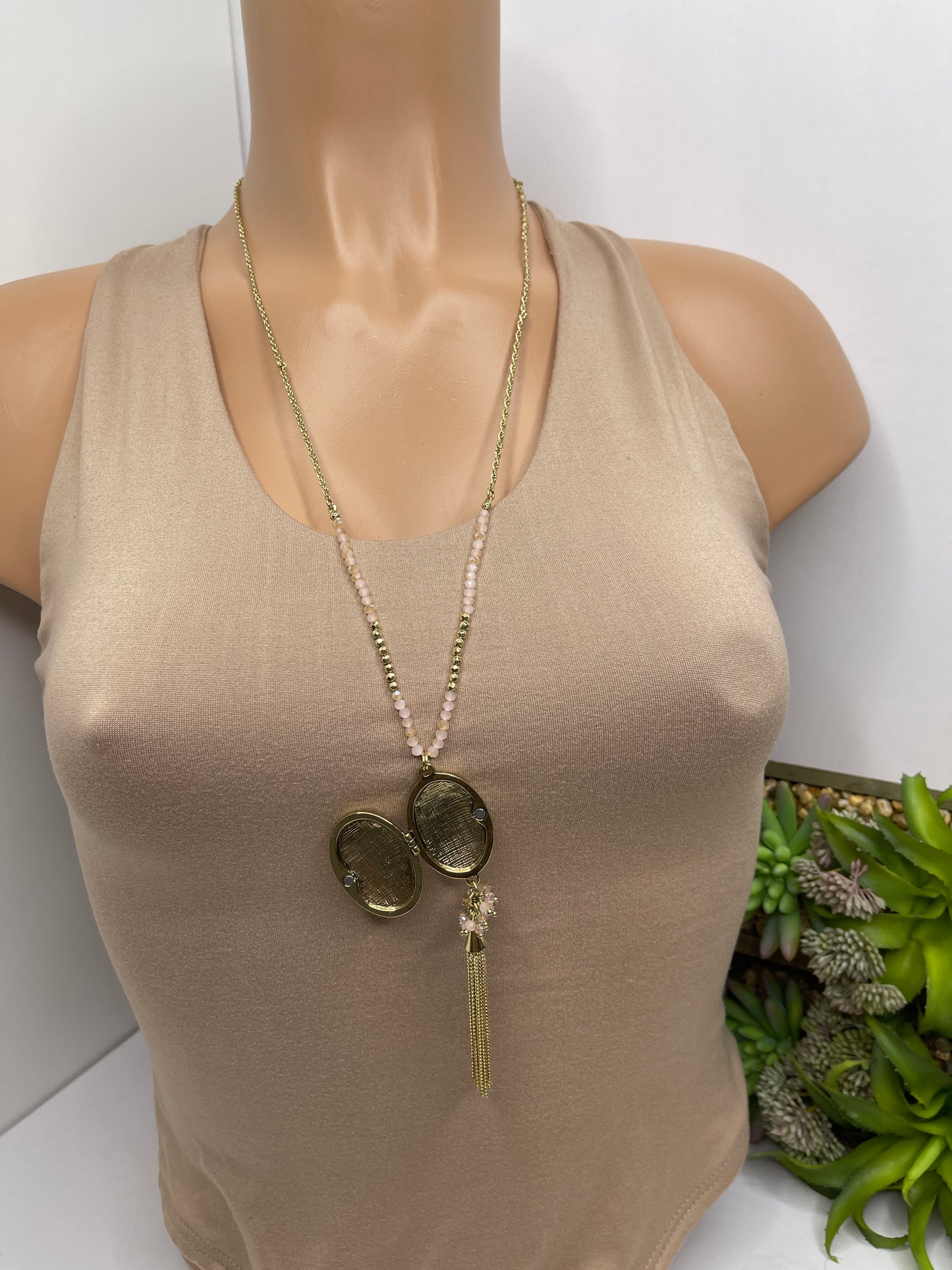 Locket Beaded Necklace