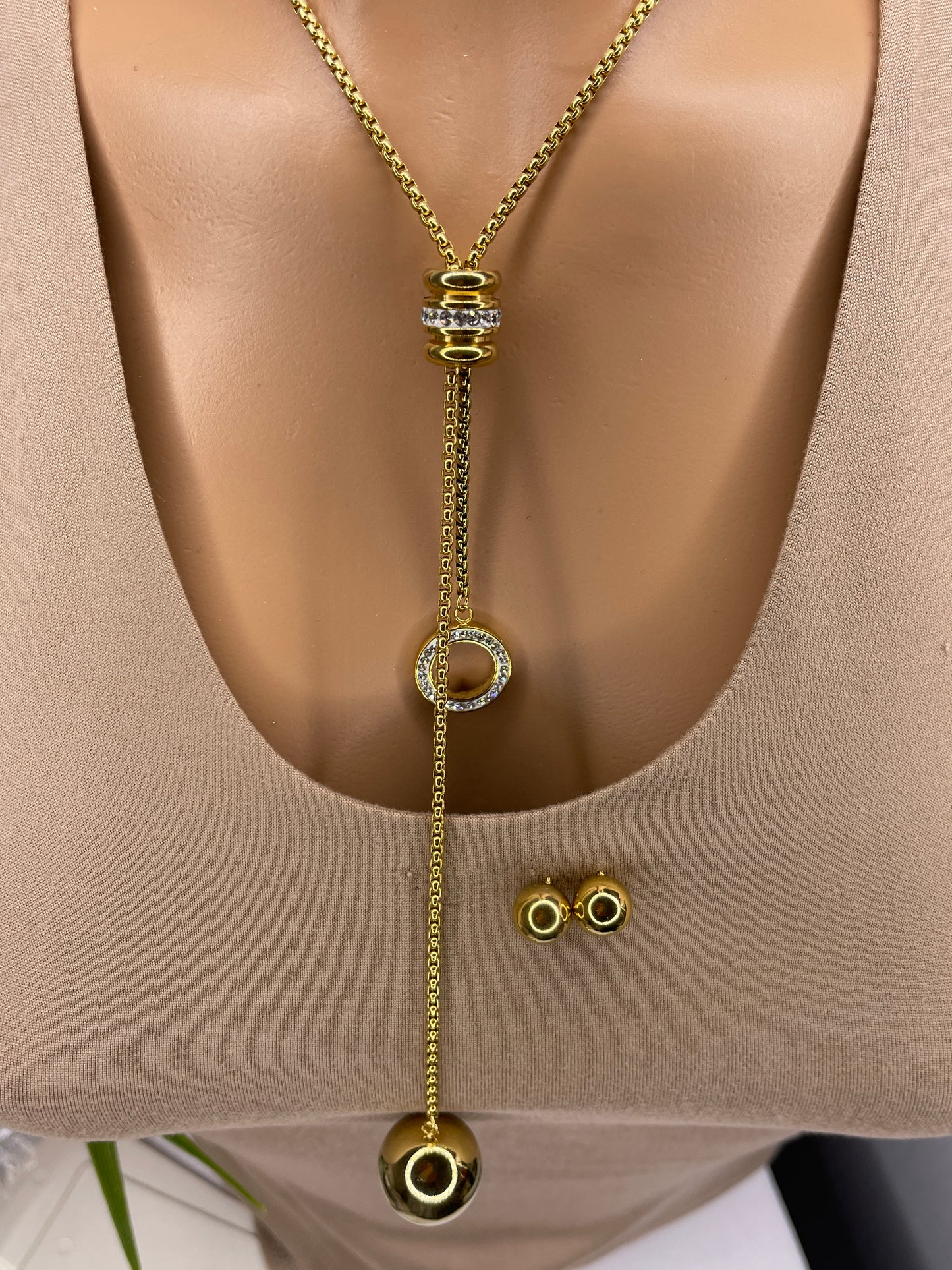 Long Necklace Set/ Stainless steel Necklace