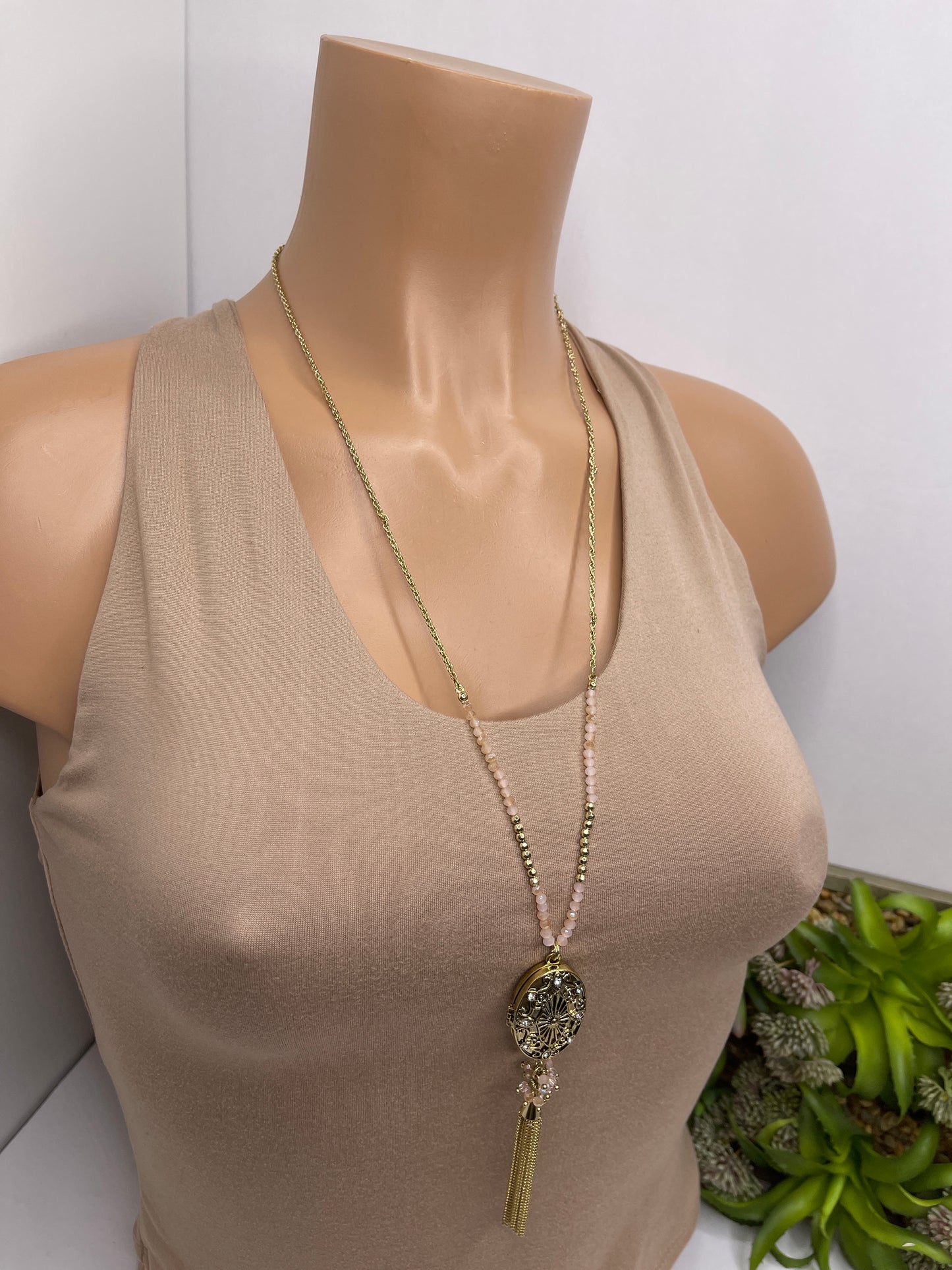 Locket Beaded Necklace