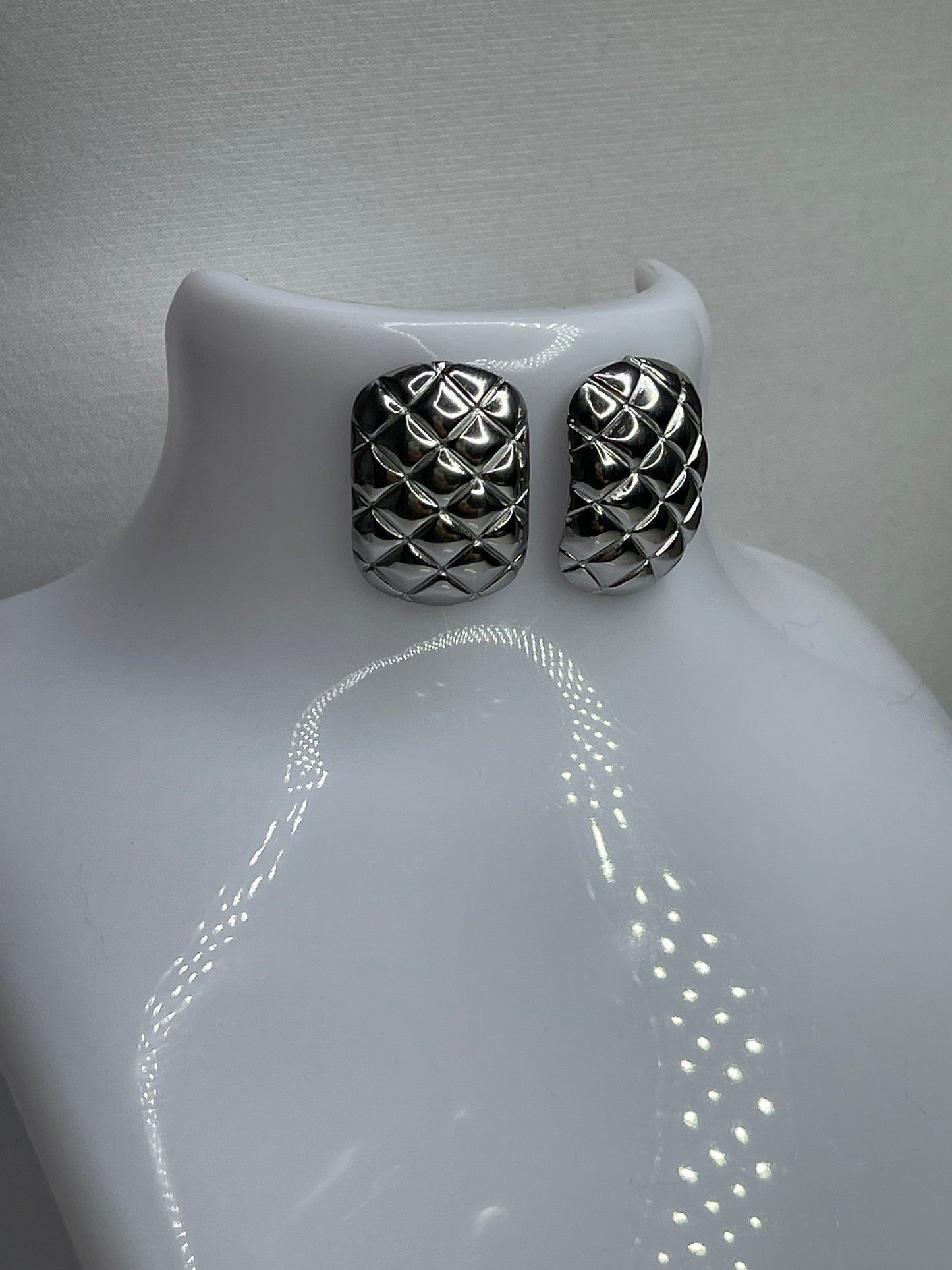 Pine silver earrings Stainless steel earrings