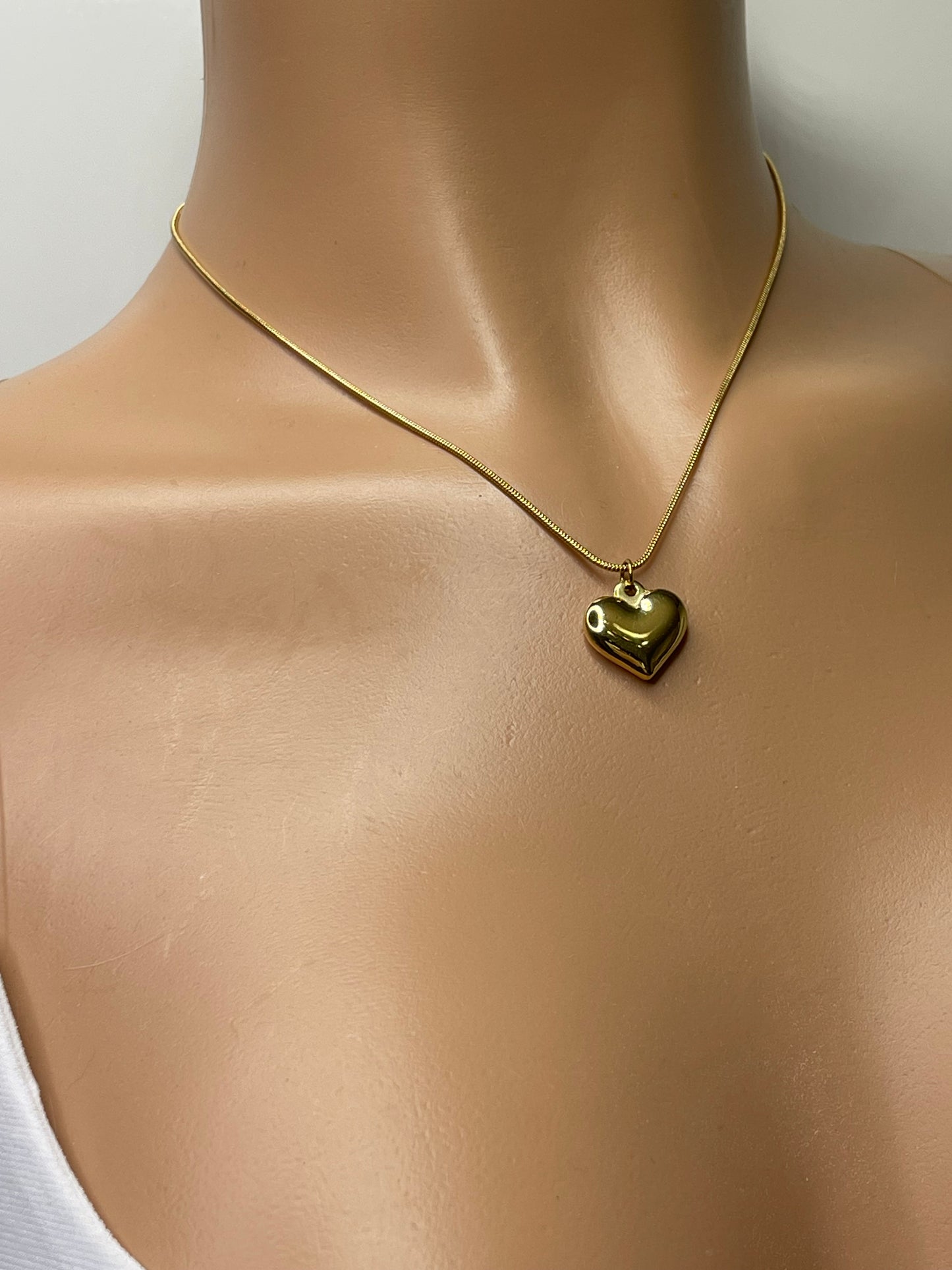 Sims Gold Heart Necklace stainless steel tarnish free