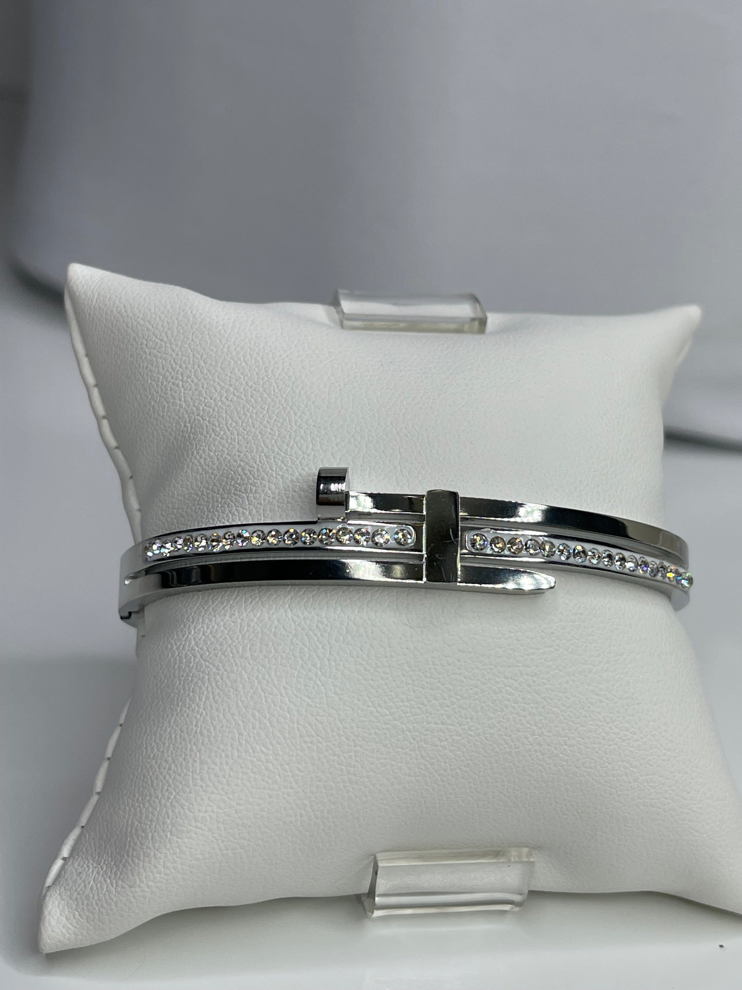 Silver Bangle Bracelet/ Stackable Bangle Arm Candy