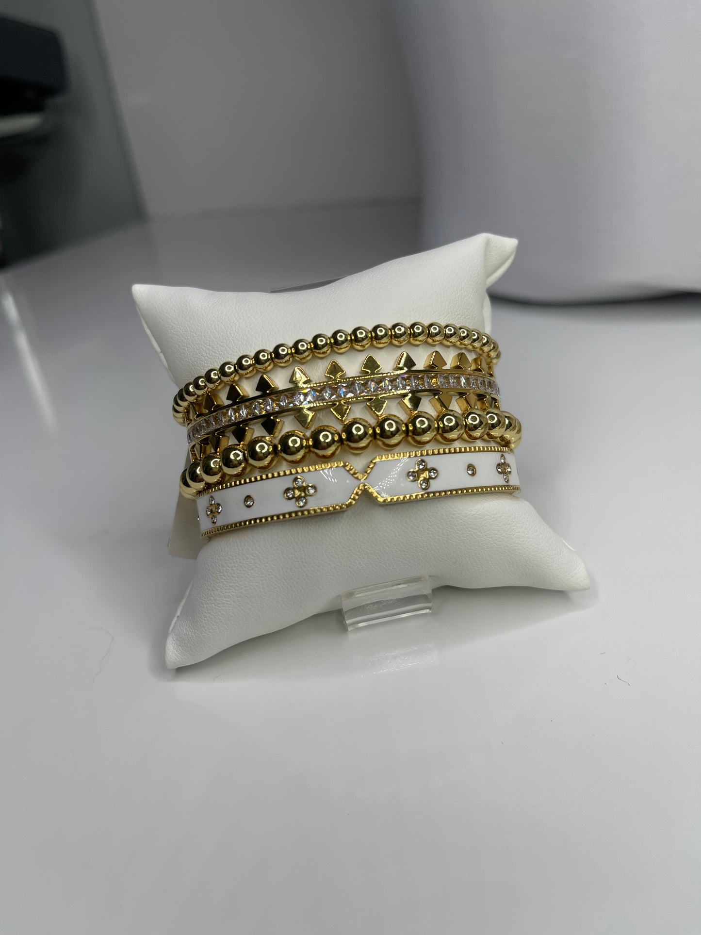 Gold Bangle Bracelet/ Stackable Bangles Arm Candy (4)