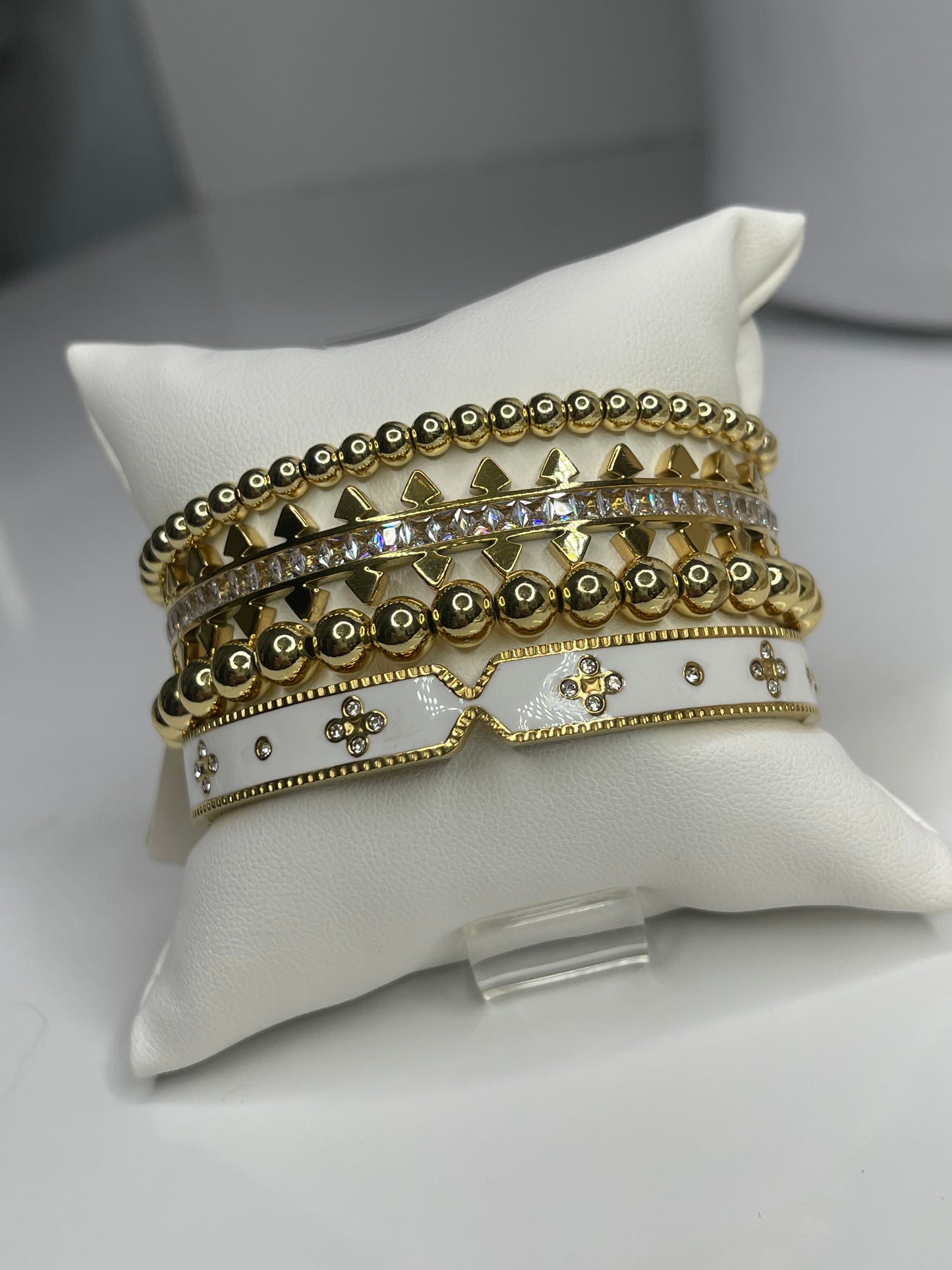 Gold Bangle Bracelet/ Stackable Bangles Arm Candy (4)