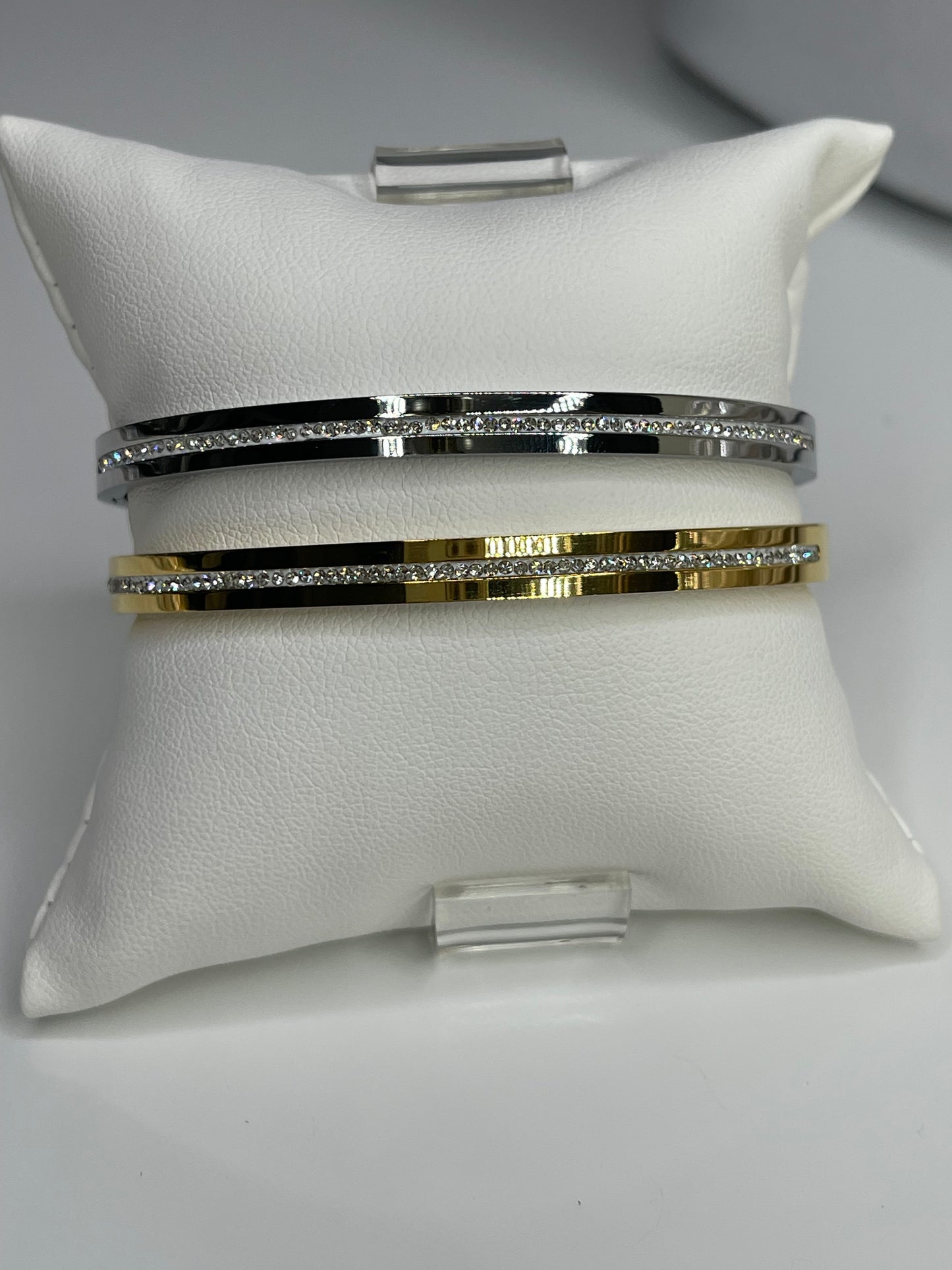 Classy Silver/Gold Bangle Bracelet/ Stackable Bangles Arm Candy