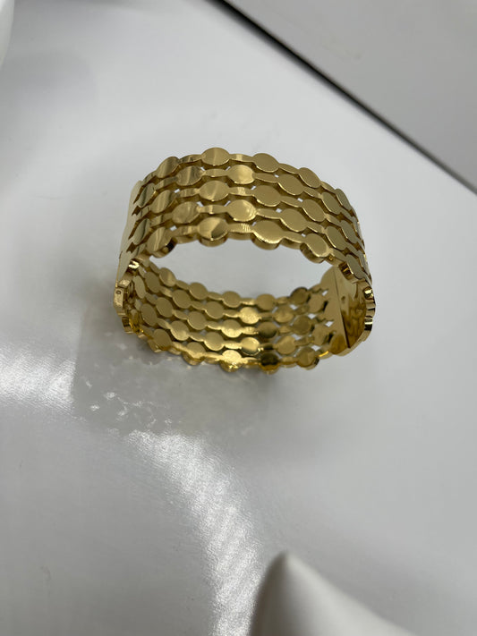 Gold Cuff Bangle Bracelet