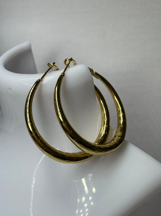 Gold hoop earrings Stainless steel earrings