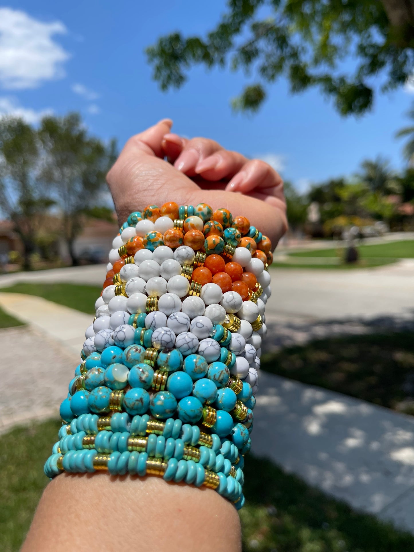 Sunshine Stone beaded Bracelets