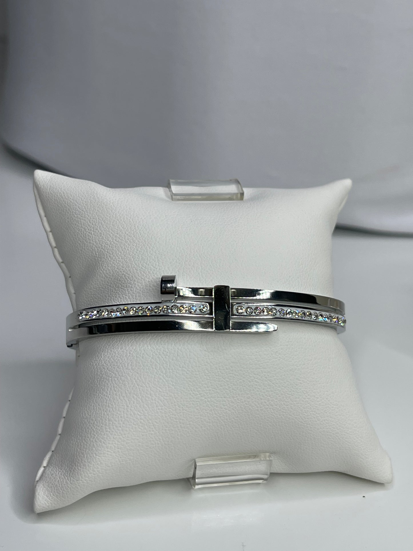 Silver Bangle Bracelet/ Stackable Bangle Arm Candy