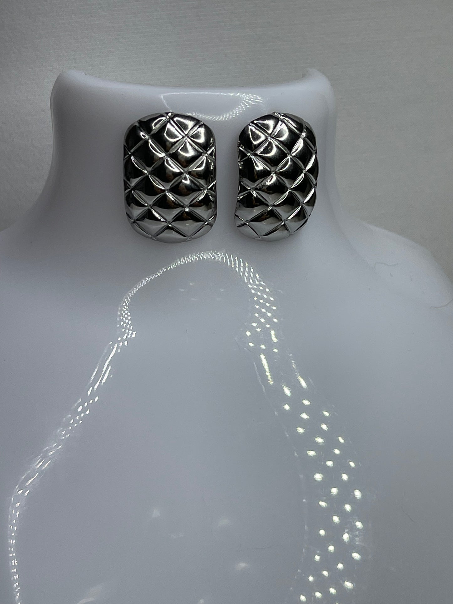 Pine silver earrings Stainless steel earrings