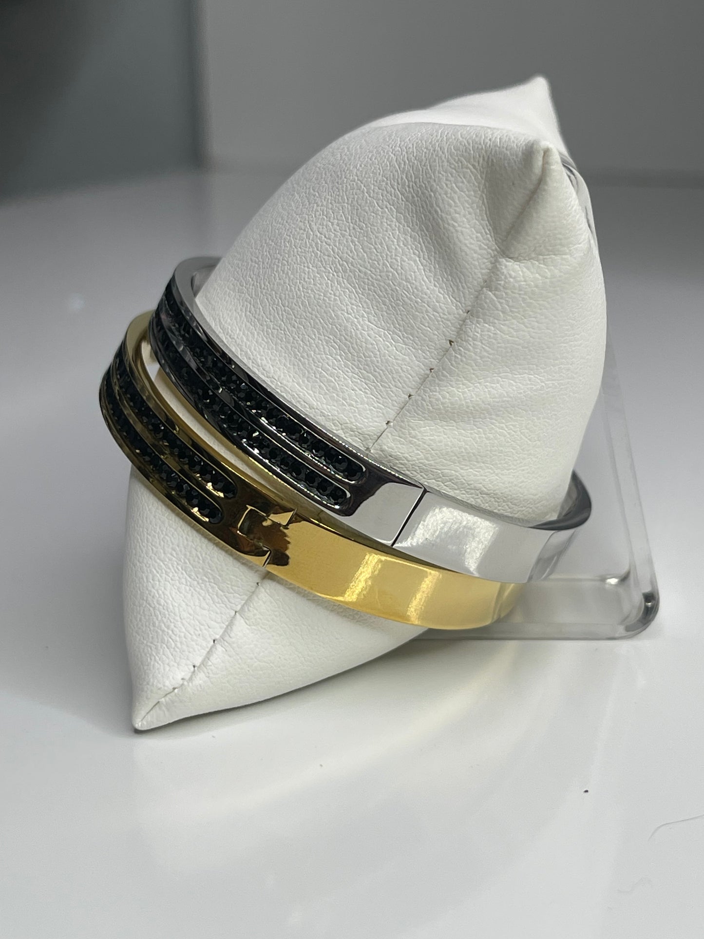 Classy Silver/Gold Bangle Bracelet/ Stackable Bangles Arm Candy