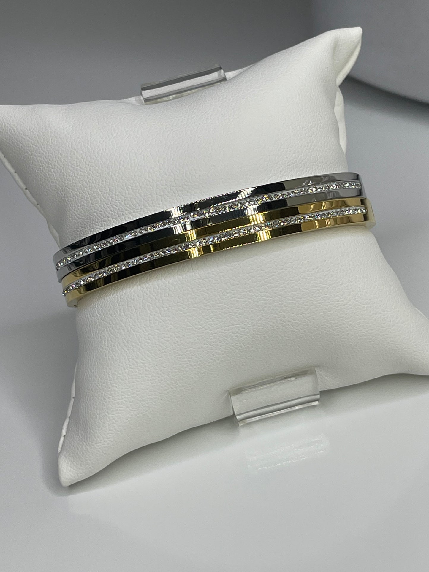 Classy Silver/Gold Bangle Bracelet/ Stackable Bangles Arm Candy