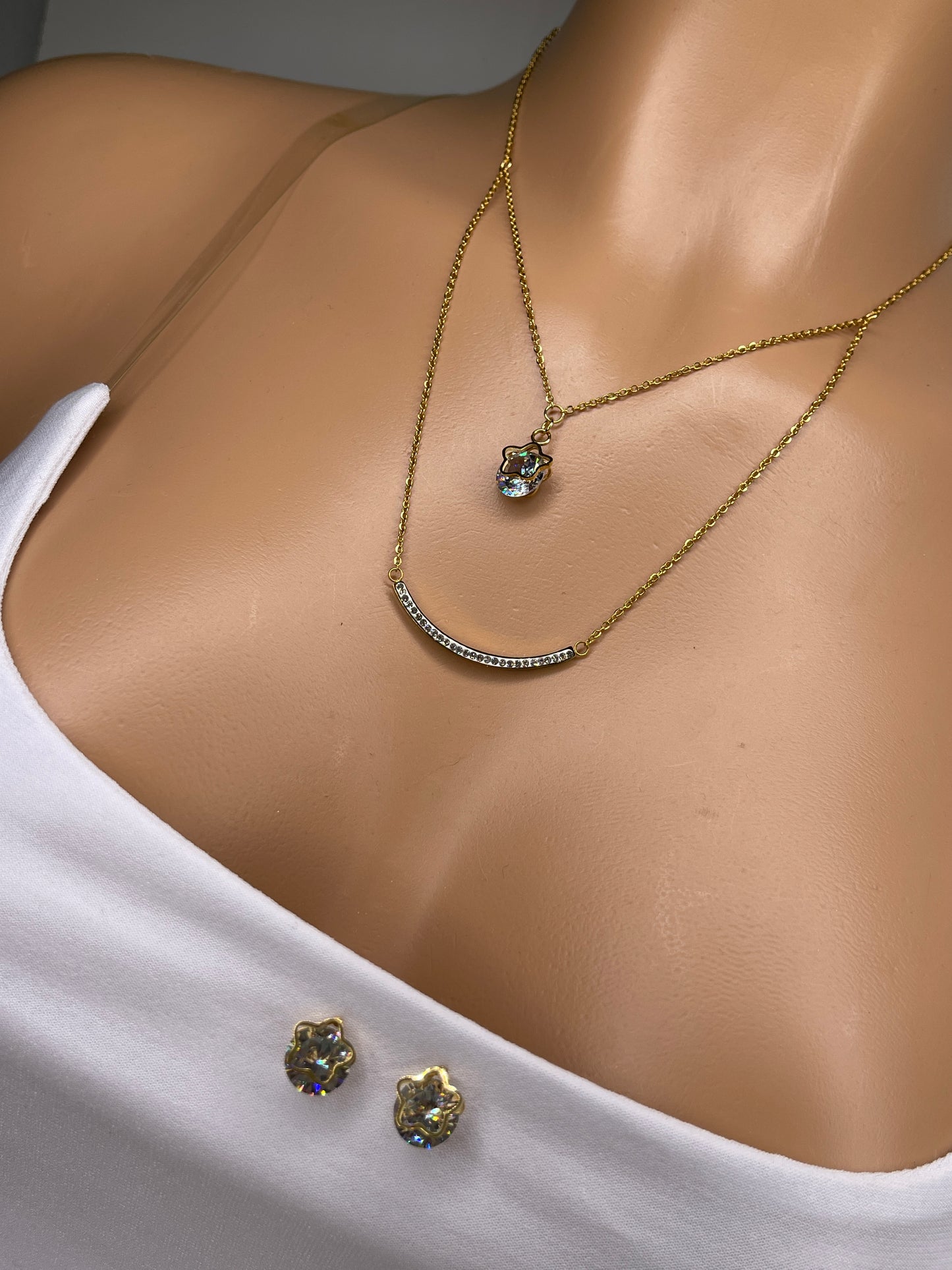 Gold Layer Necklace set