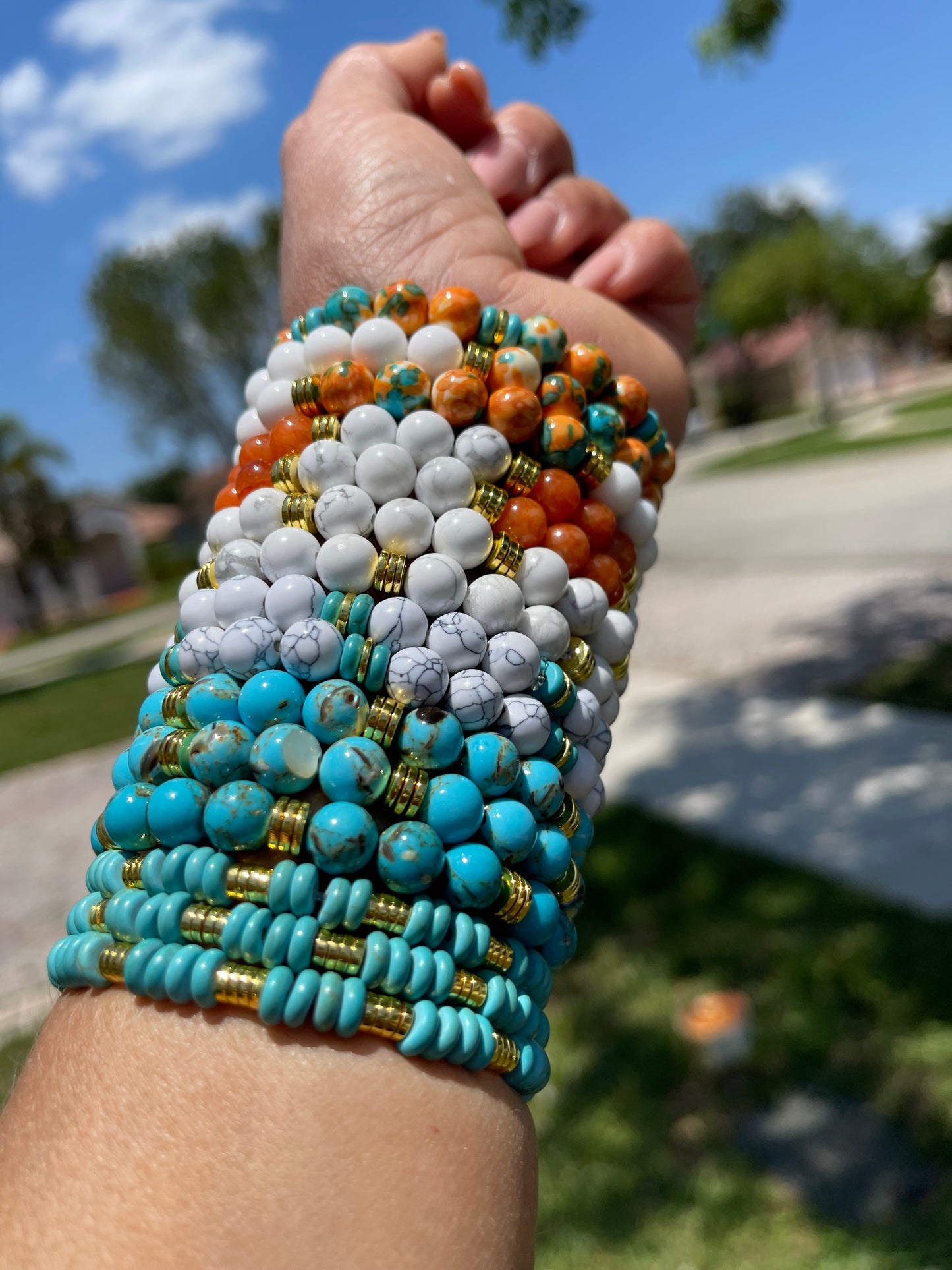 Sunshine Stone beaded Bracelets