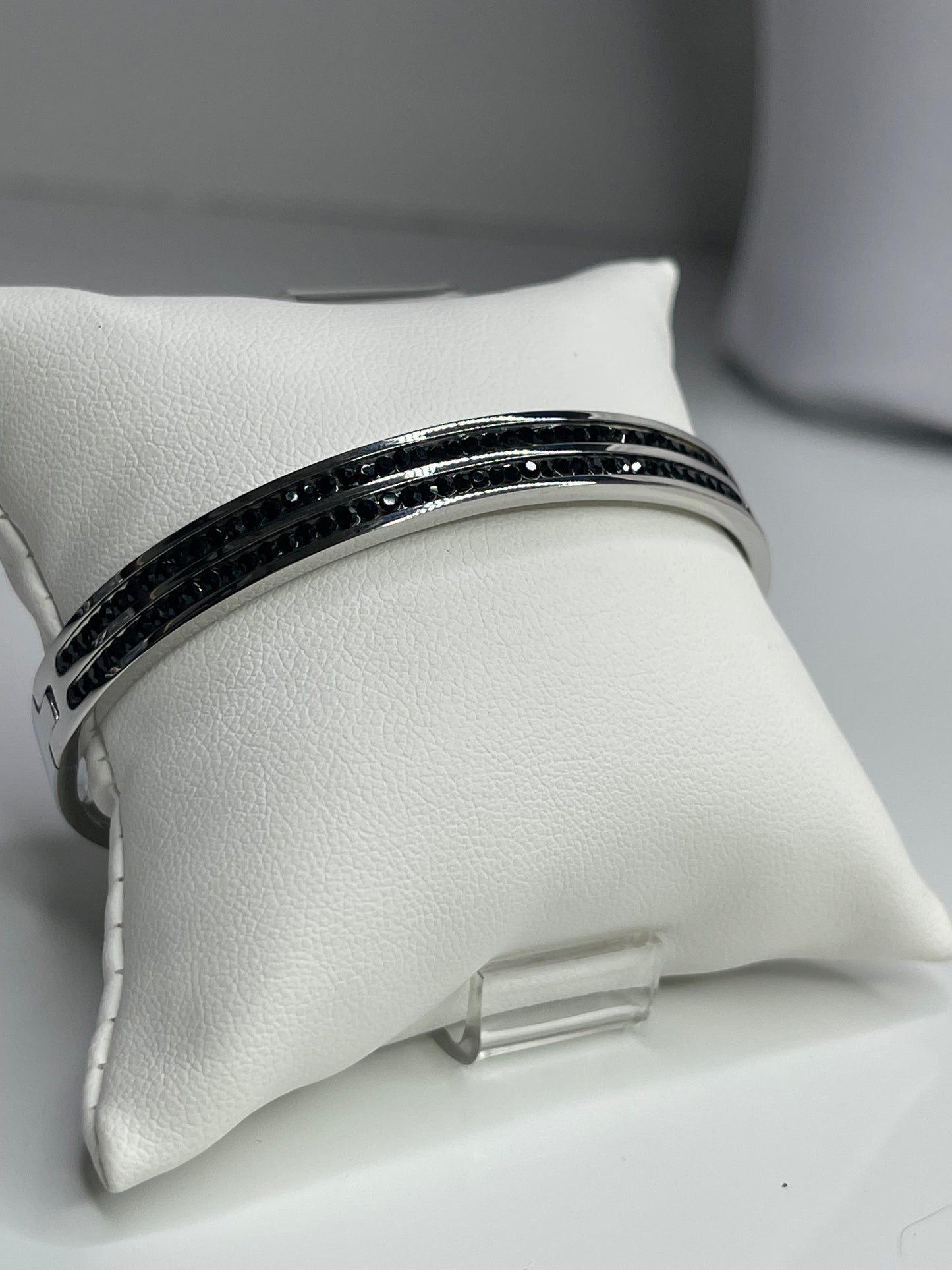 Lou Silver Bangle Bracelet/ Stackable Bangle Arm Candy