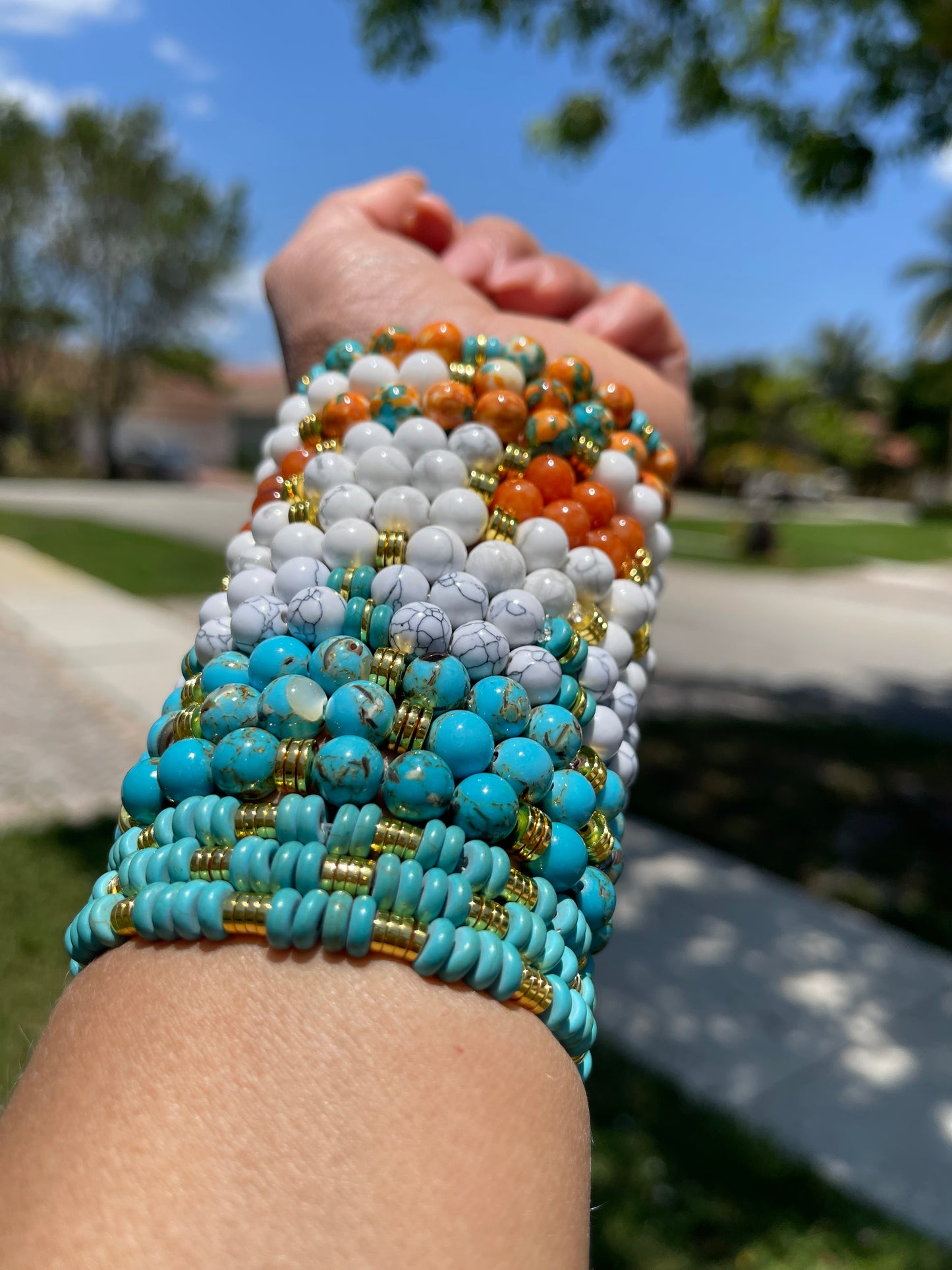 Sunshine Stone beaded Bracelets