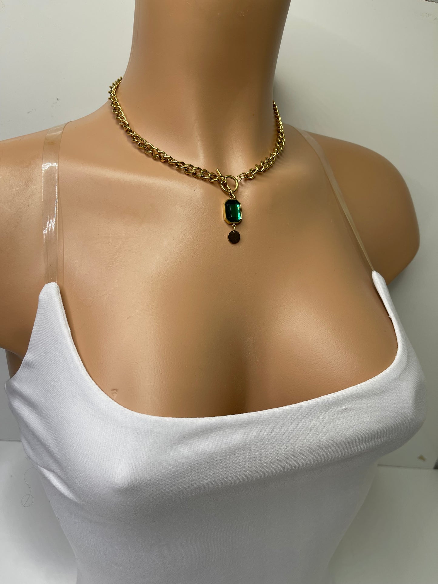 Green Emerald necklace