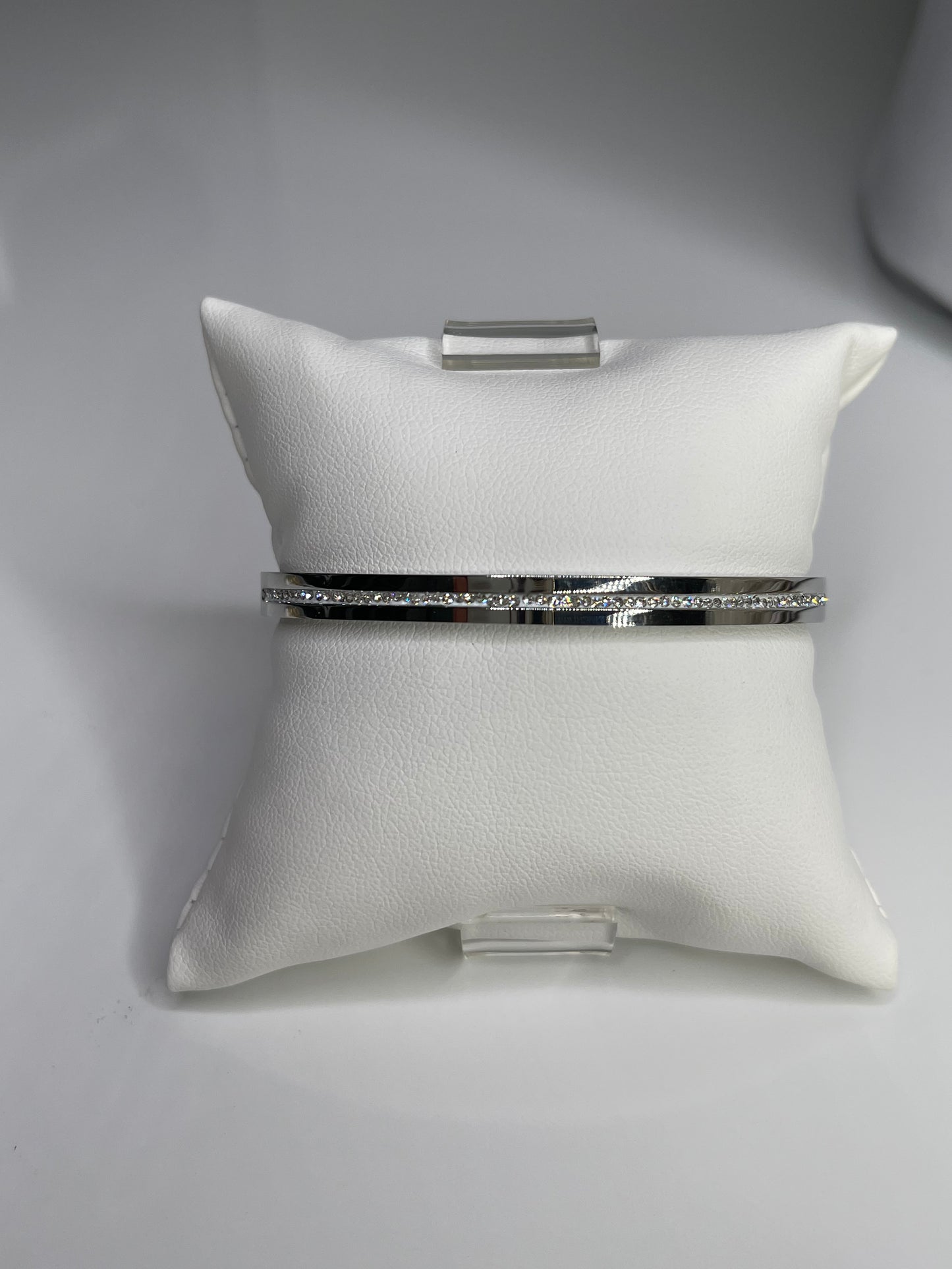 Classy Silver Bangle Bracelet/ Stackable Bangle Arm Candy