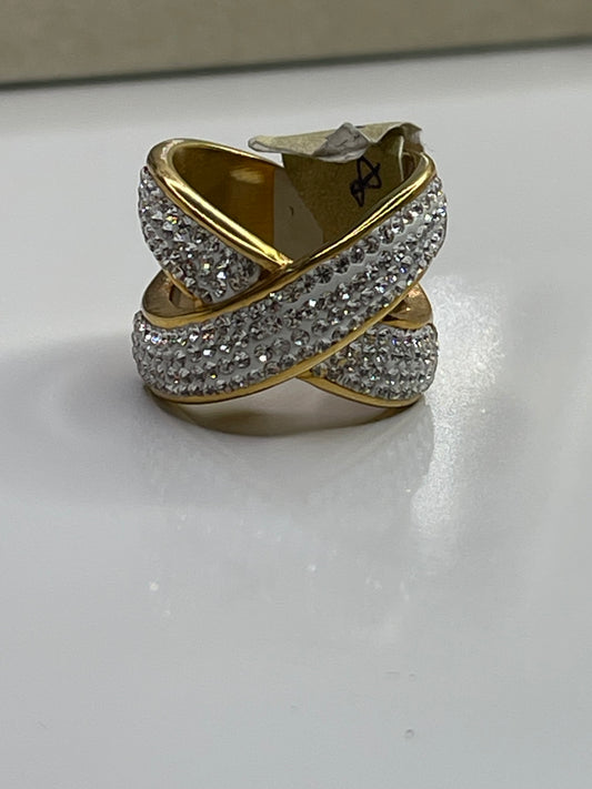 Gold Bling ring stainless steel