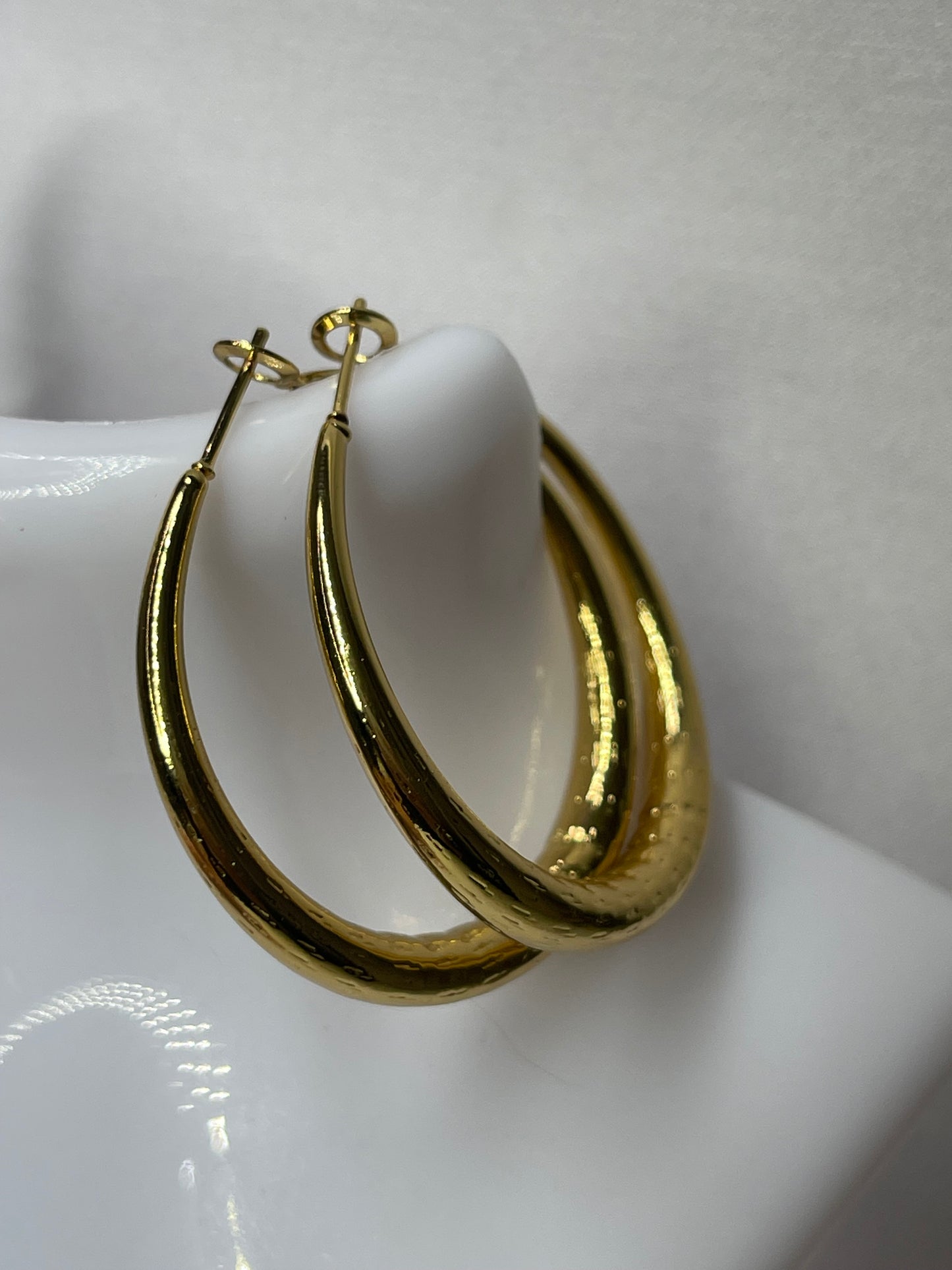 Gold hoop earrings Stainless steel earrings