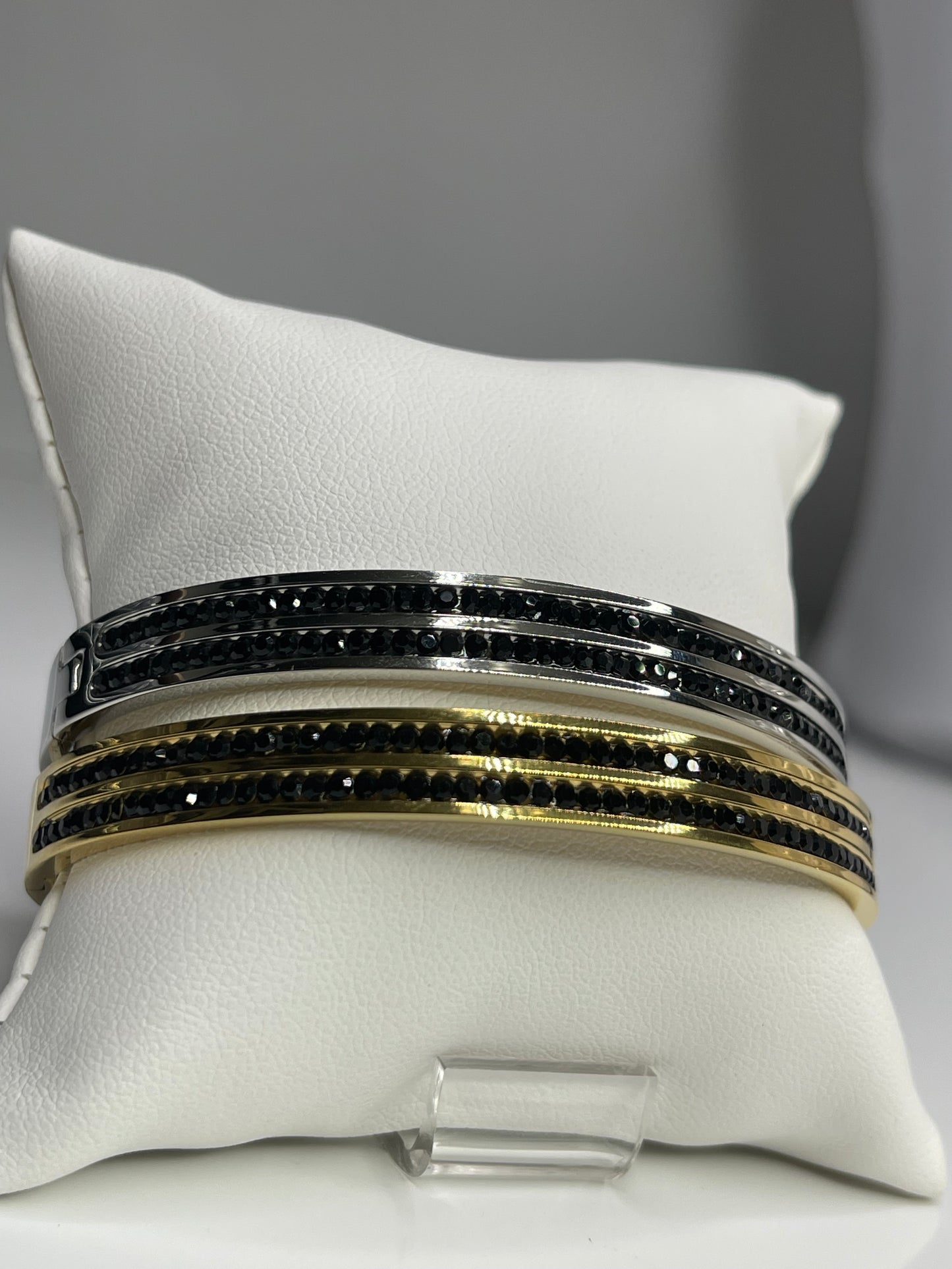 Classy Silver/Gold Bangle Bracelet/ Stackable Bangles Arm Candy