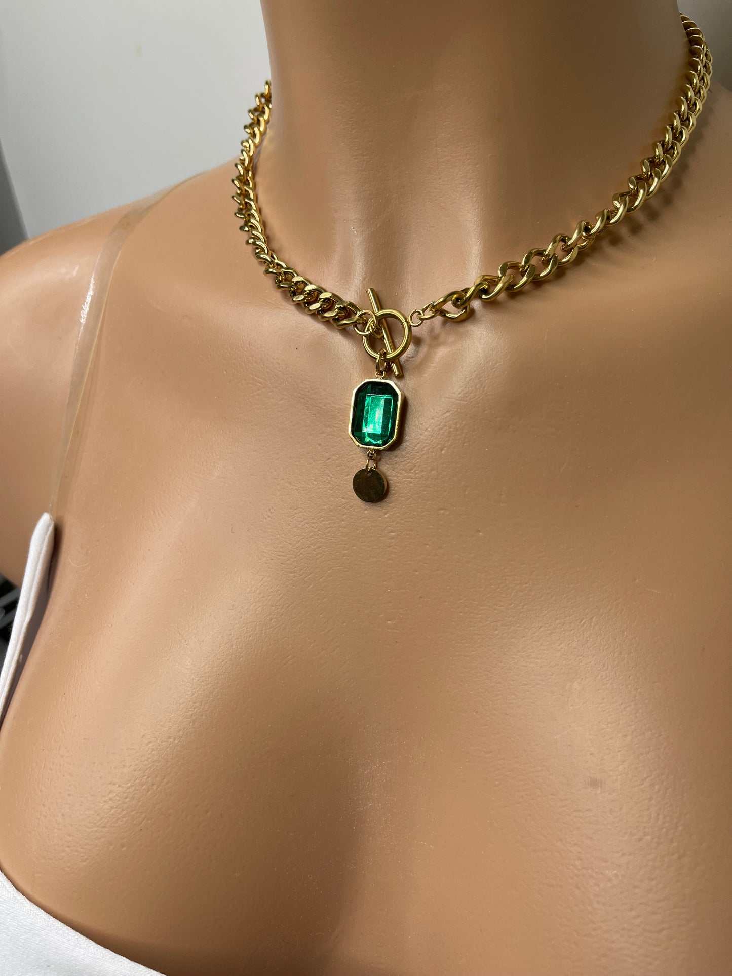 Green Emerald necklace