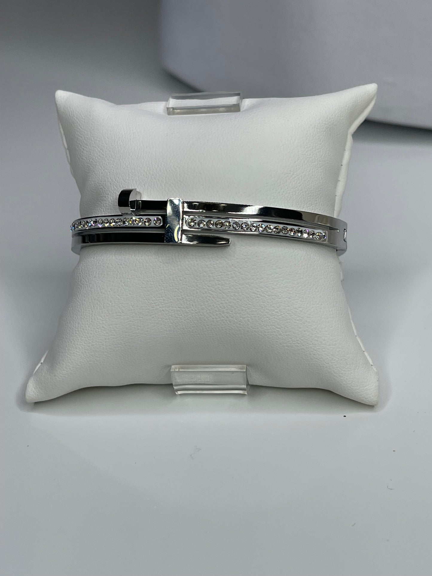 Silver Bangle Bracelet/ Stackable Bangle Arm Candy