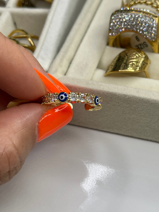 Bling evil Eye Ring