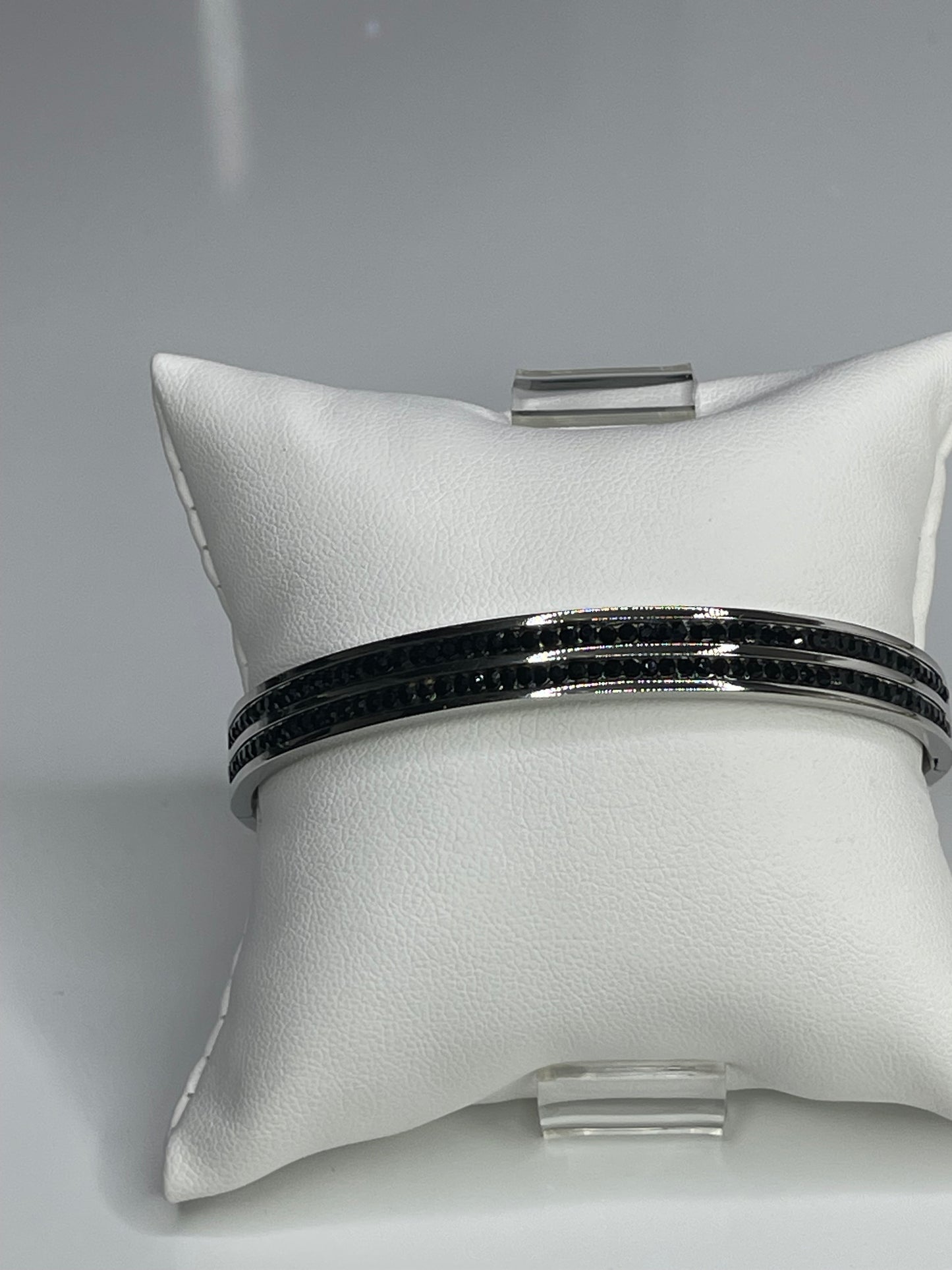 Lou Silver Bangle Bracelet/ Stackable Bangle Arm Candy