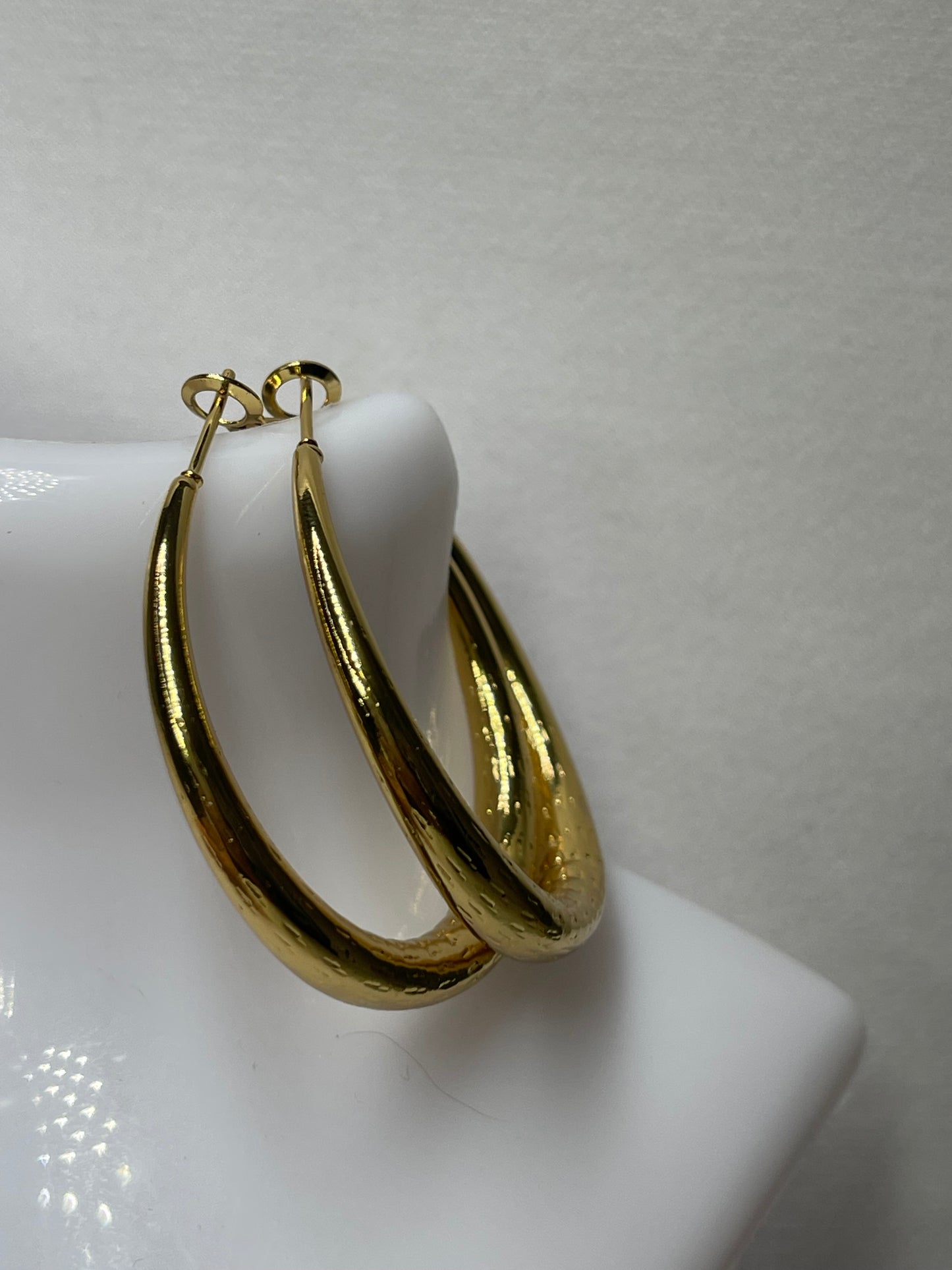 Gold hoop earrings Stainless steel earrings