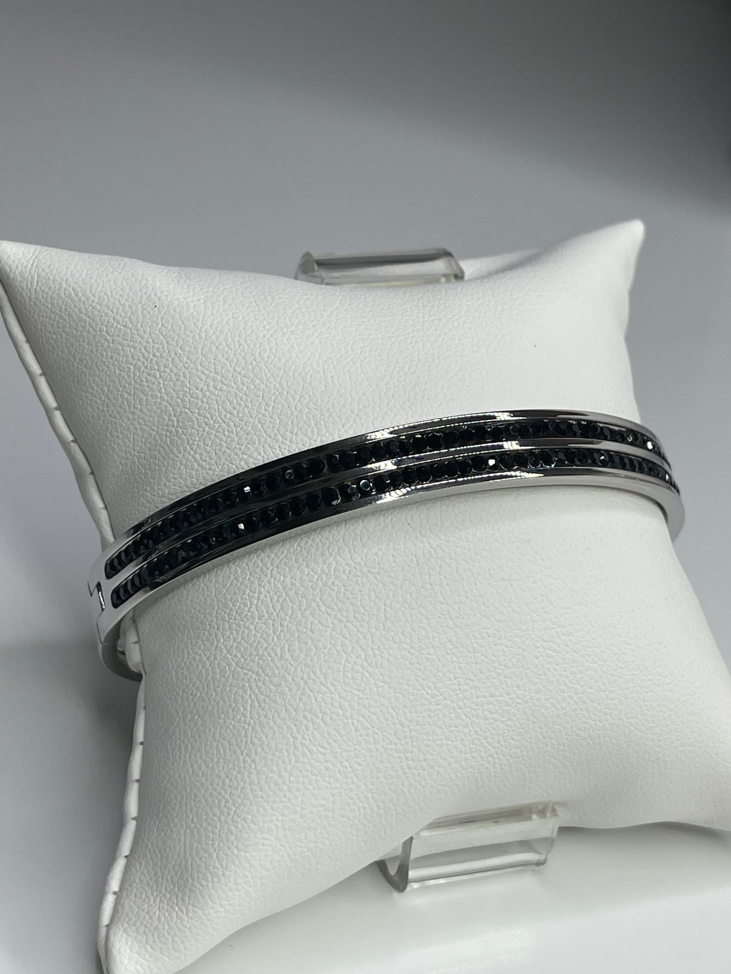 Lou Silver Bangle Bracelet/ Stackable Bangle Arm Candy