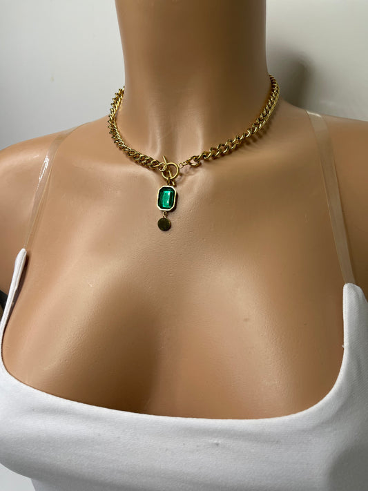 Green Emerald necklace