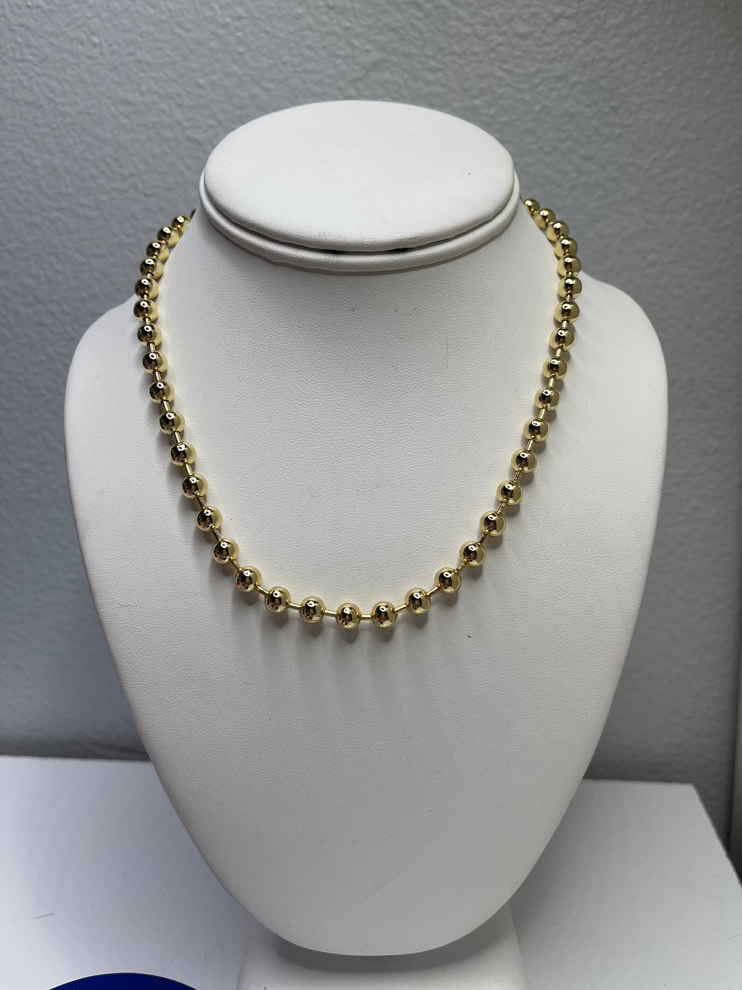 Gold Ball Necklace 6mm