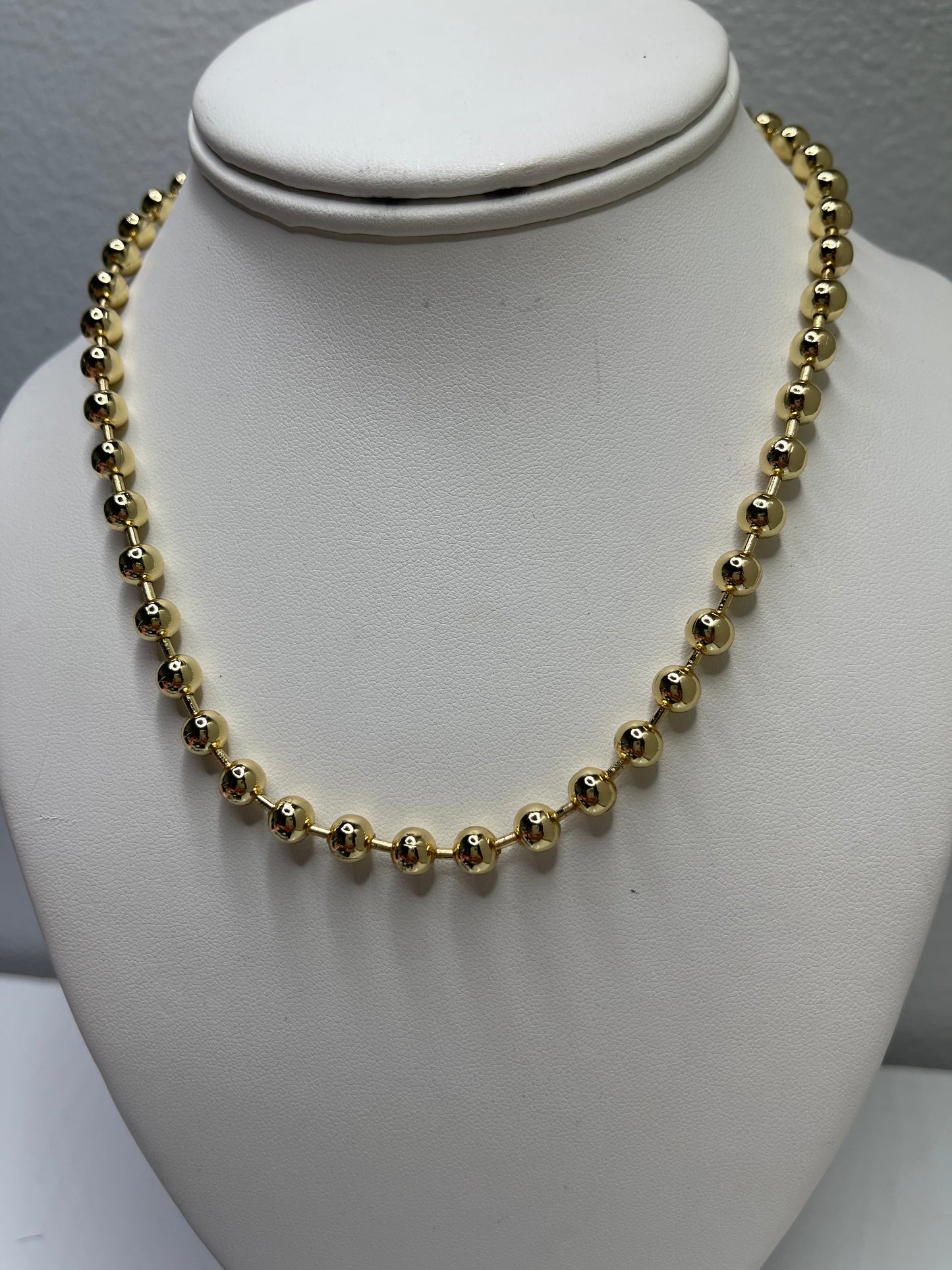 Gold Ball Necklace 6mm