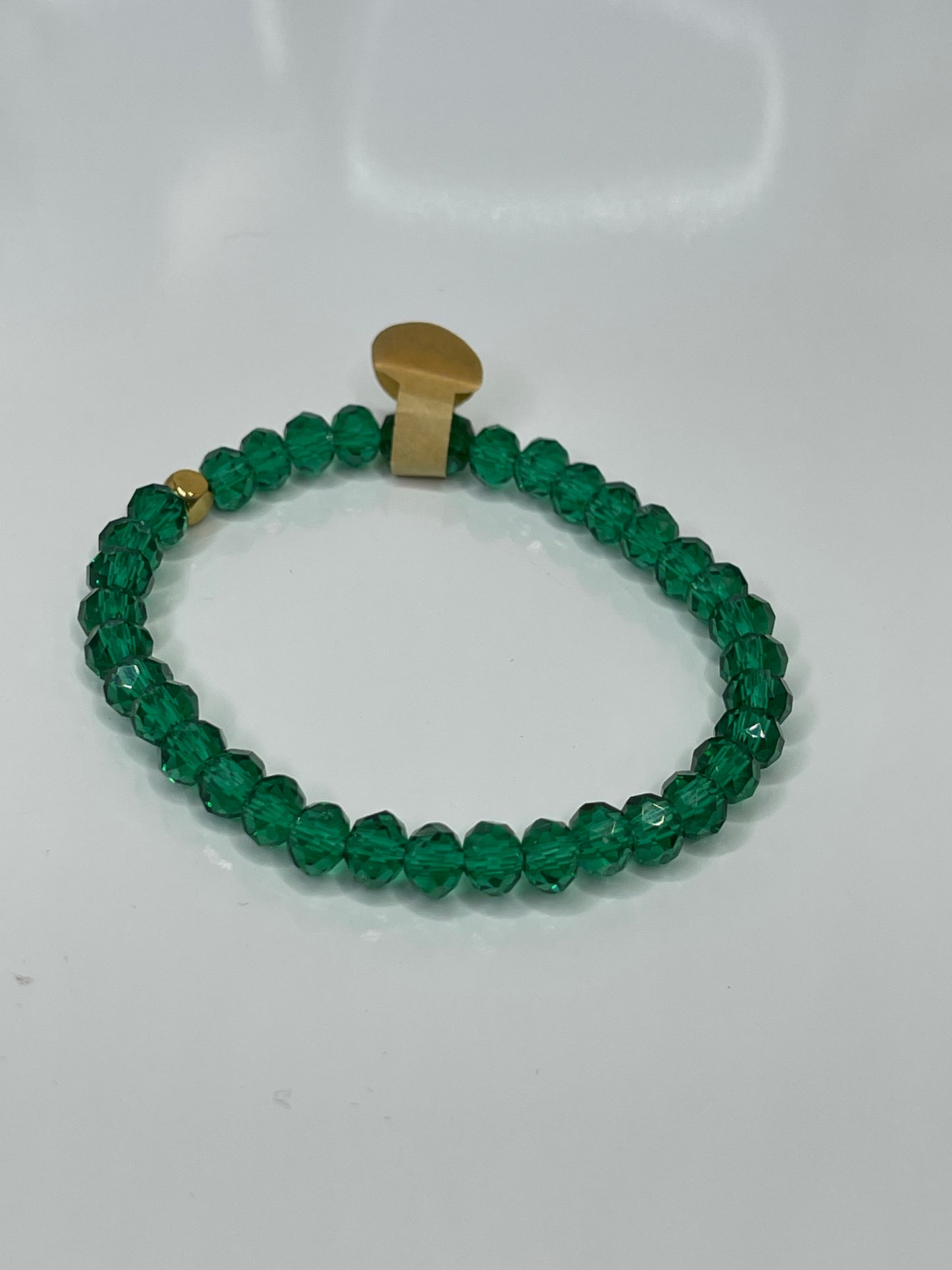 Floral Green bead bracelet