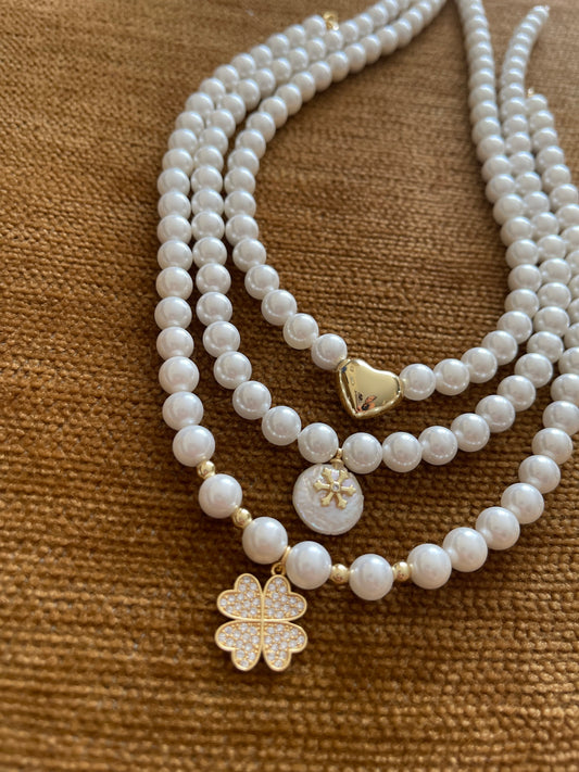 Pearl Necklaces with Charms