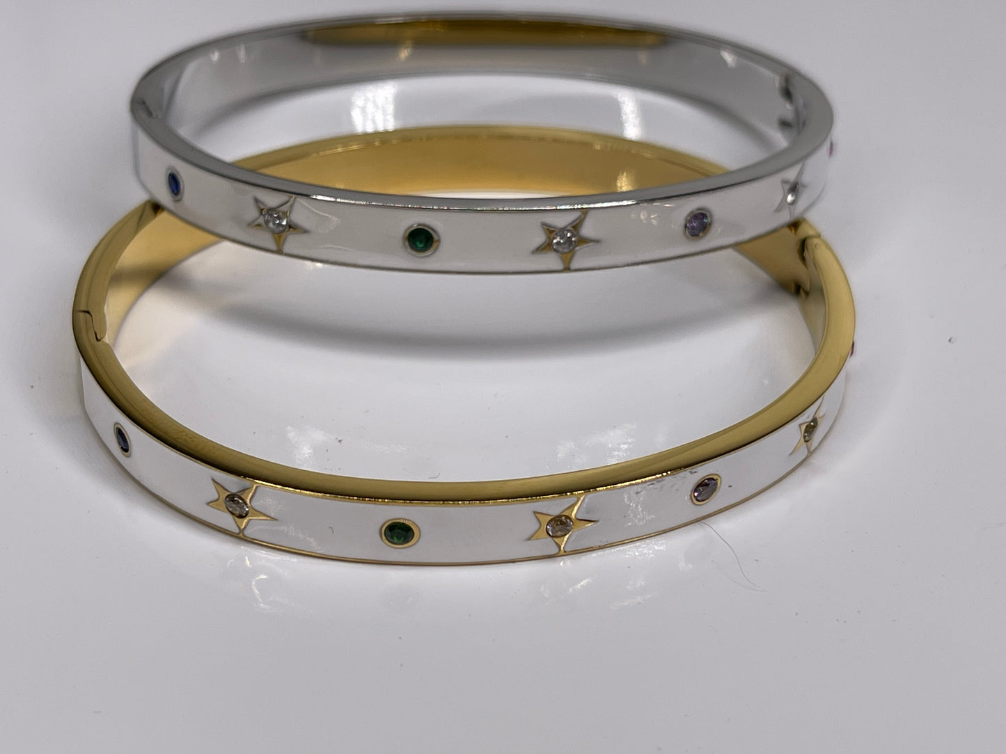 Star Bangle Bracelet Stainless Steel Arm Candy