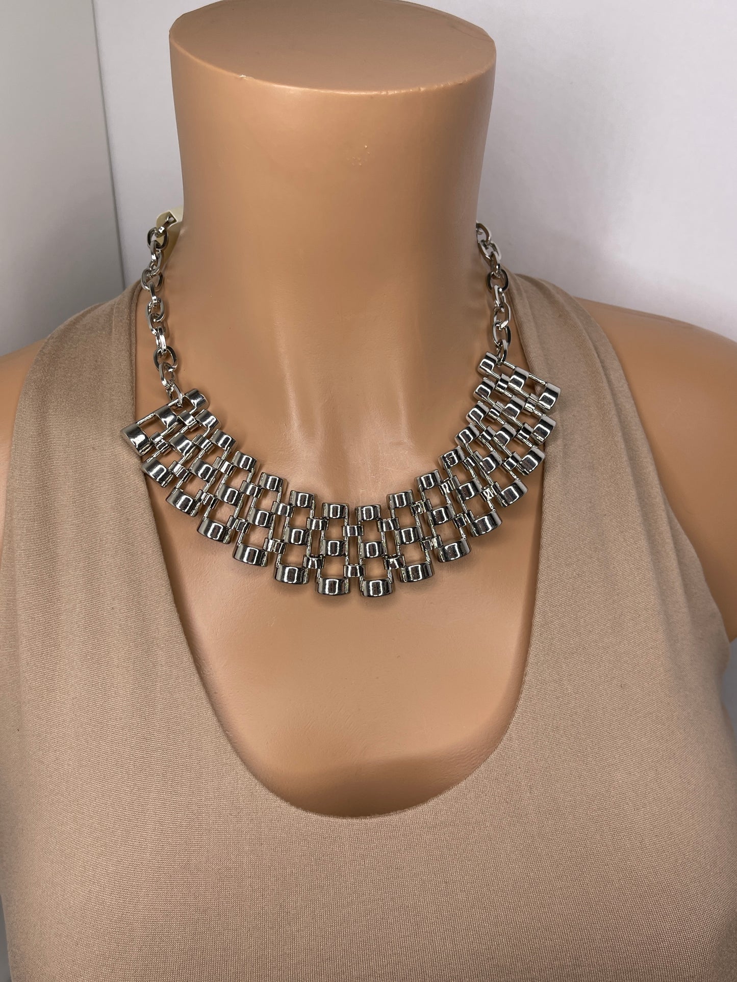 Empress Silver Necklace Set Earrings