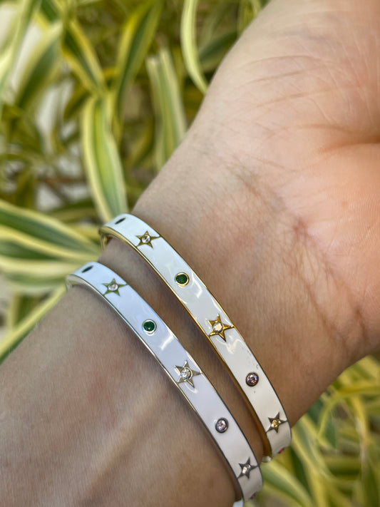 Star Bangle Bracelet Stainless Steel Arm Candy