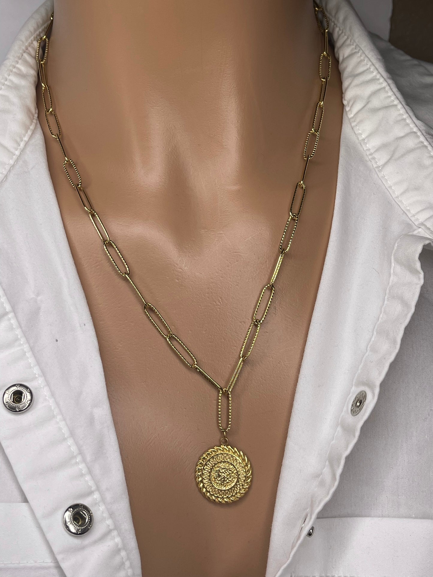 Coin Necklace (Assorted Versions) Coin Chain Coin Style Necklace