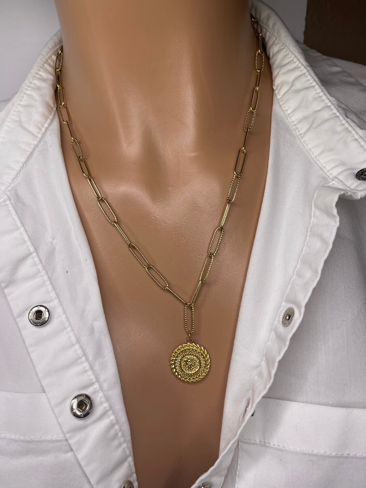 Coin Necklace (Assorted Versions) Coin Chain Coin Style Necklace