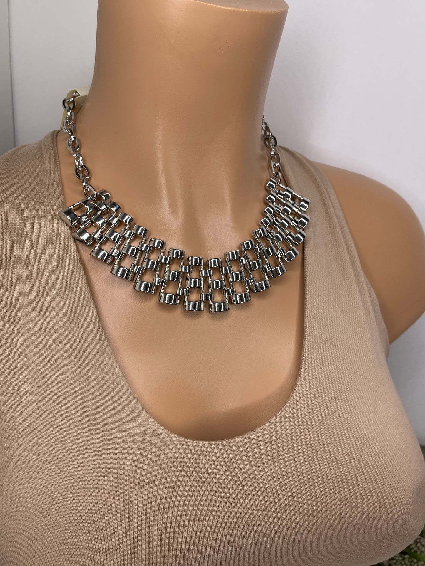 Empress Silver Necklace Set Earrings