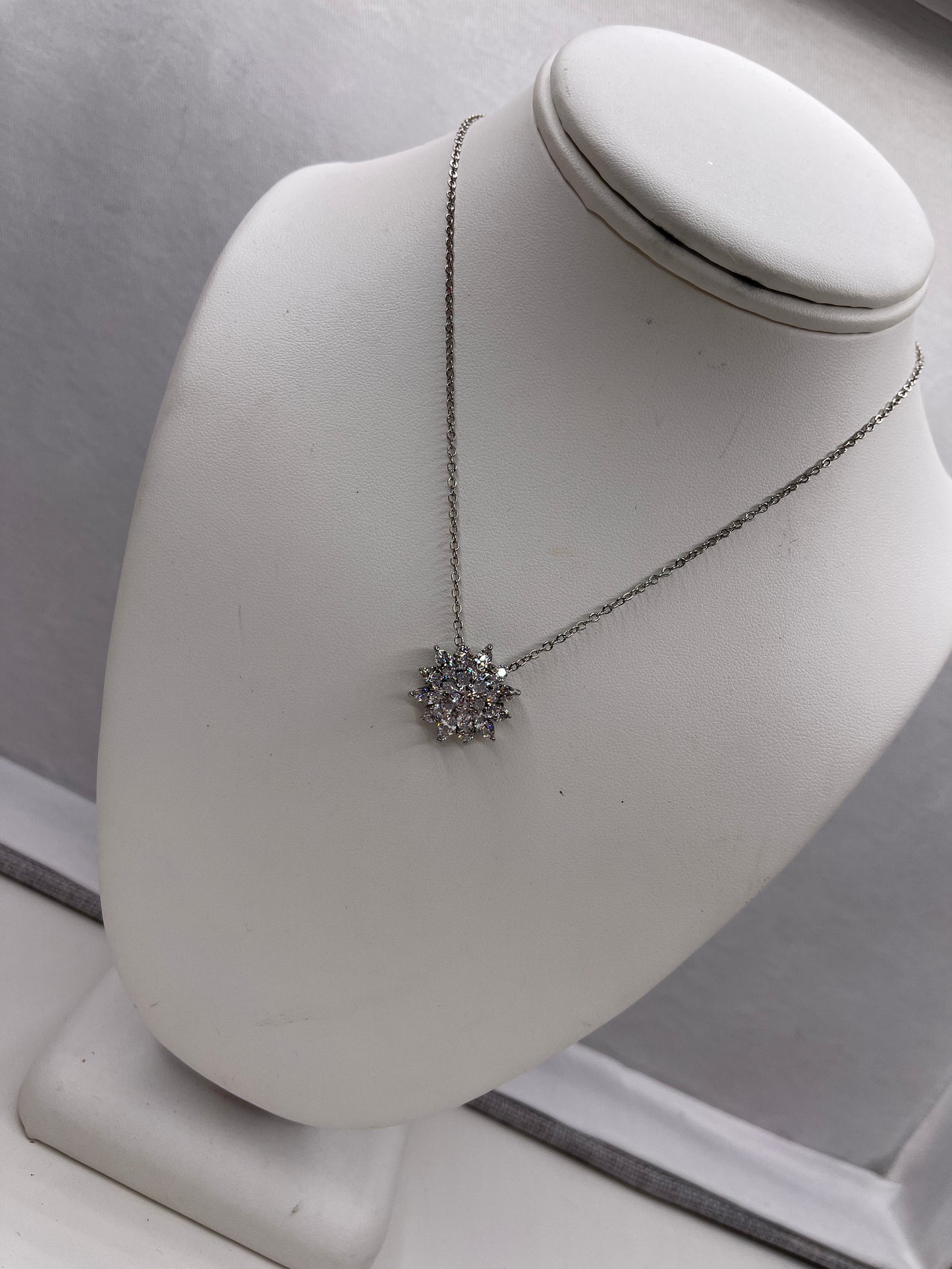 Zirconia Silver Necklace