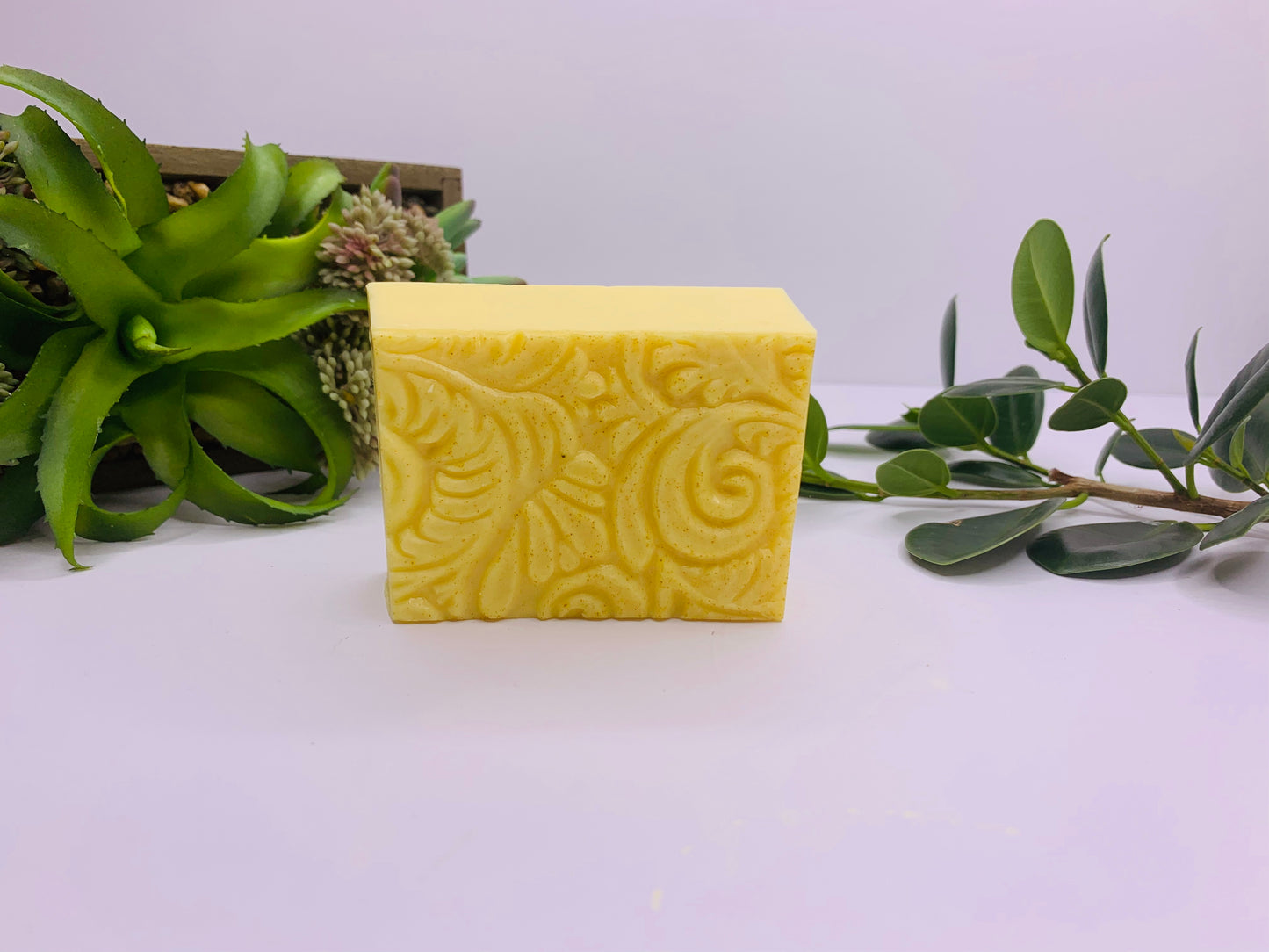 Pineapple  scented Soap Shea Butter soap on rope, loofah