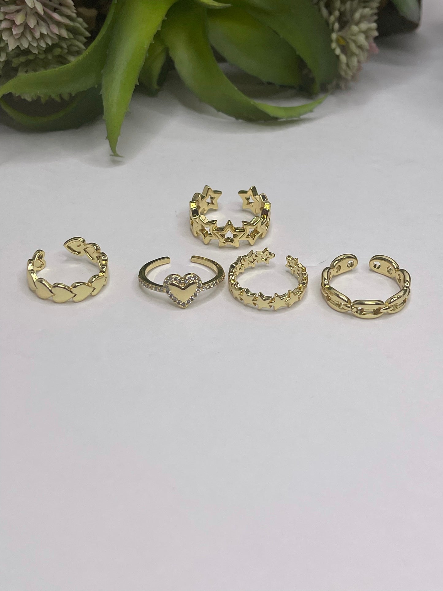 Stackable Adjustable Rings 18 karat plated durable in 18karat