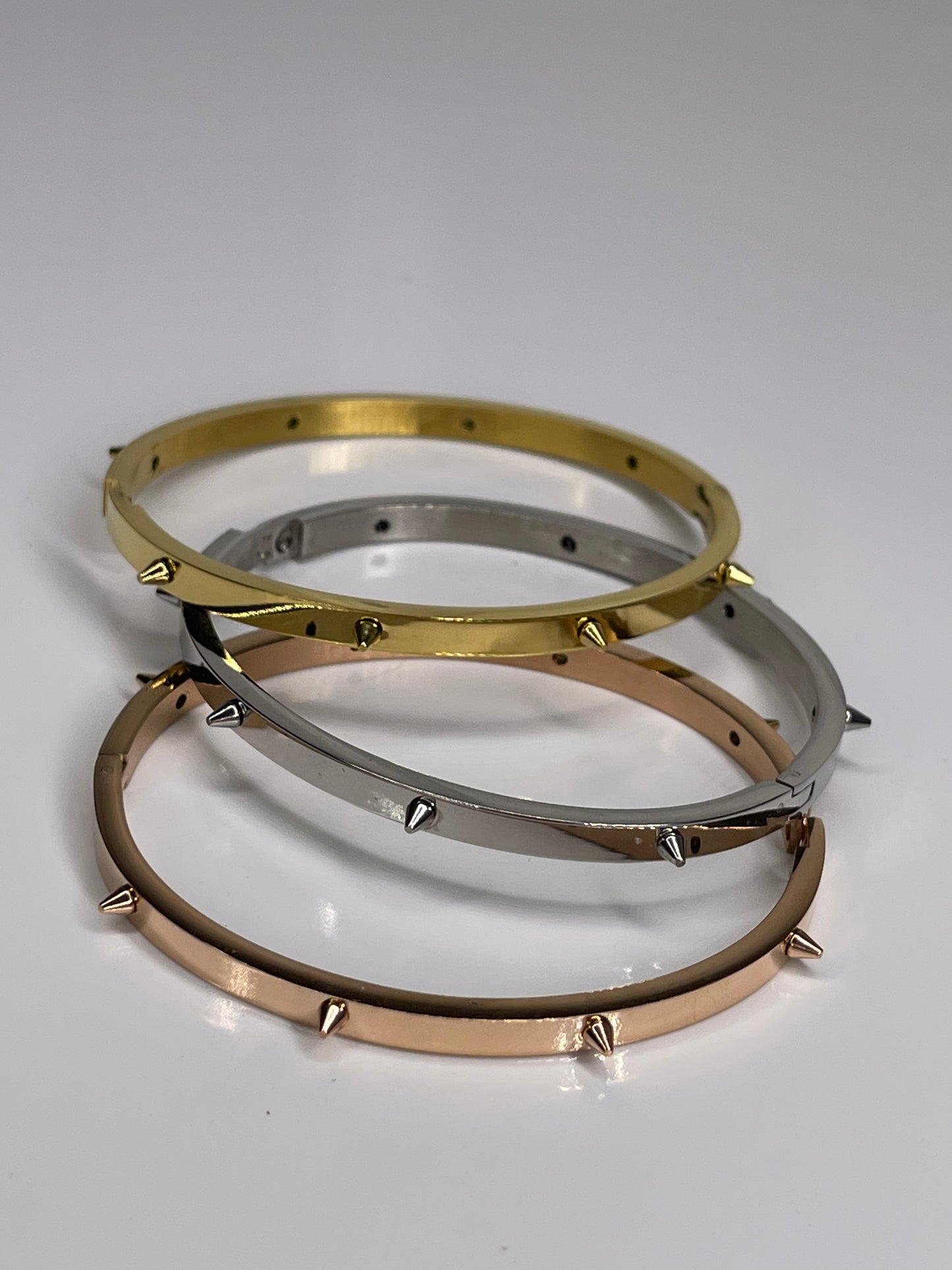 Stackable Bangle Bracelets/ stainless steel Bracelets / Spike Bracelets