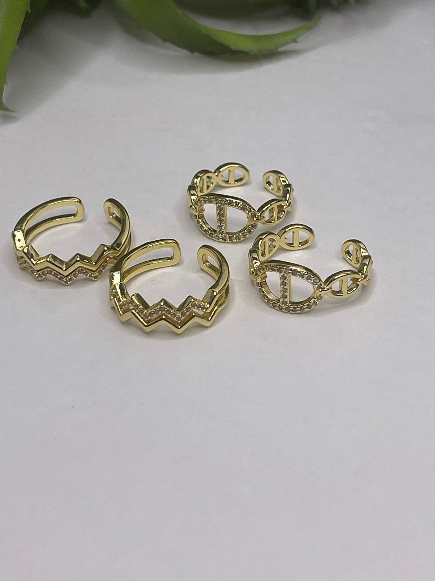 Stackable Adjustable Rings 18 karat plated durable in 18karat